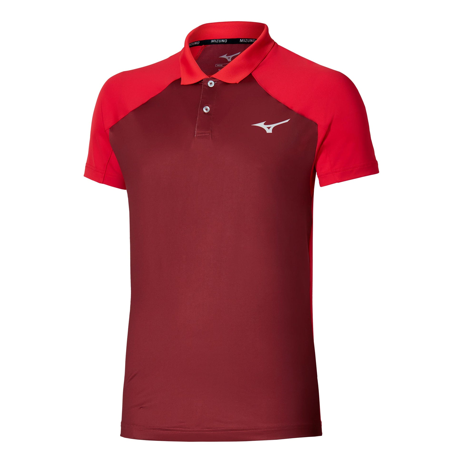 Mizuno Polo Hommes-rouge foncé, rouge