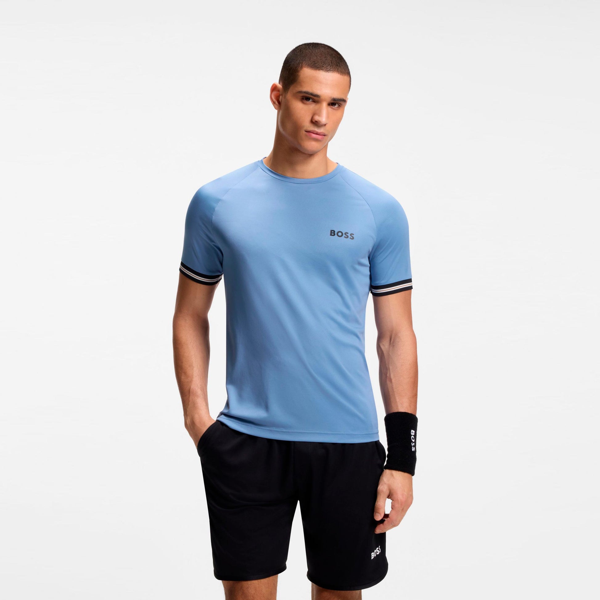 BOSS Serve 2 T-shirt Hommes-bleu gris