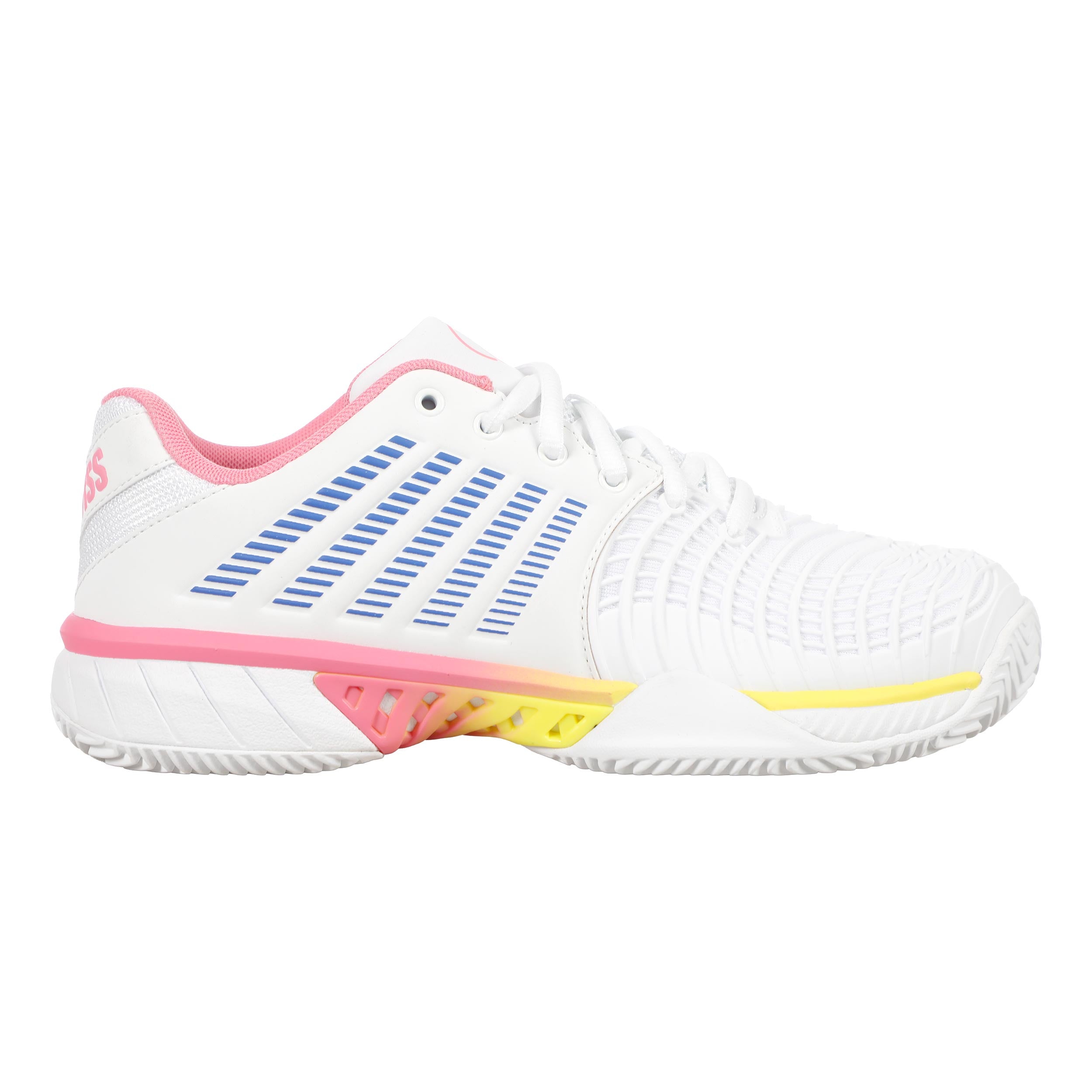 K-Swiss Express Light 3 x Quiet Please Chaussure terre battue Femmes - blanc, jaune