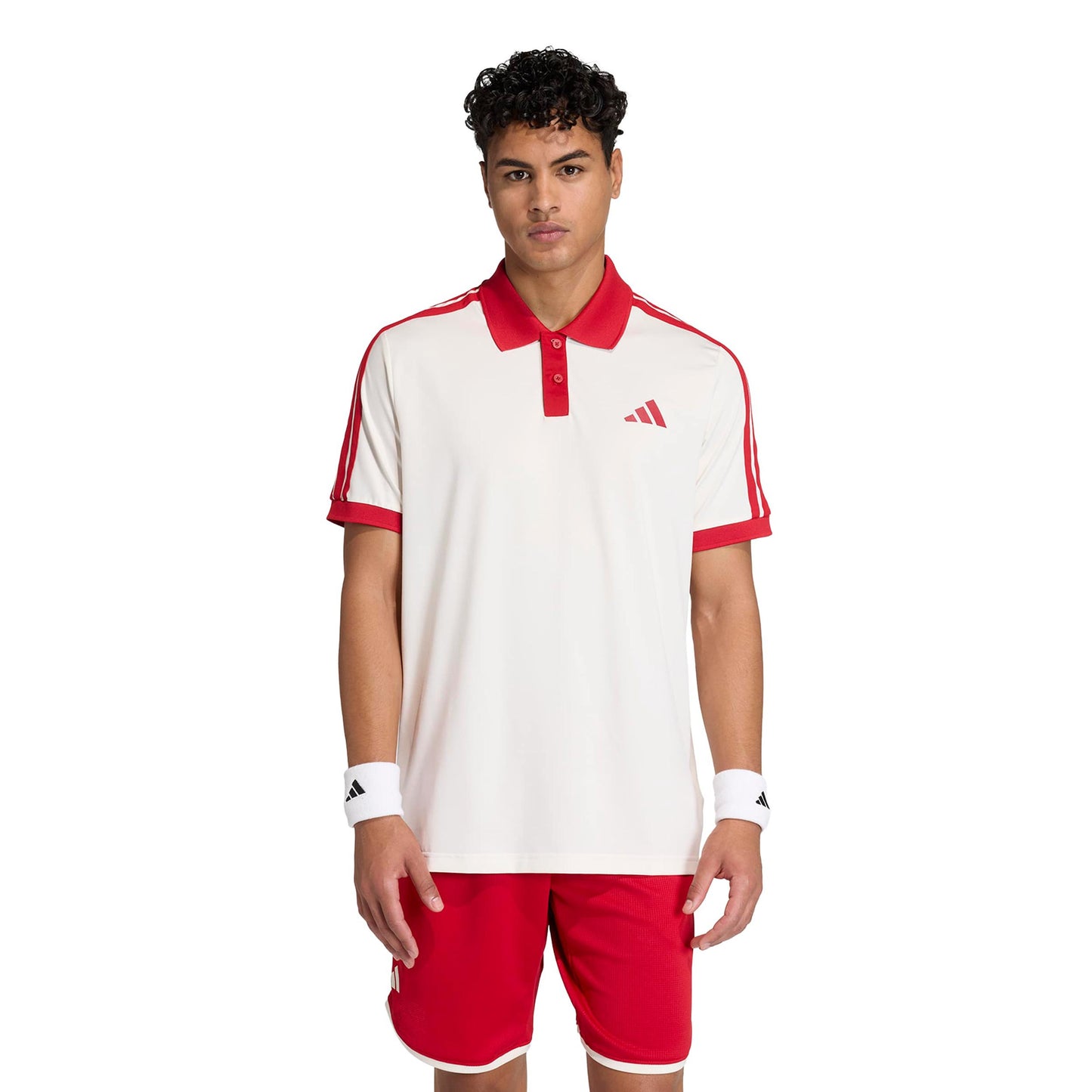adidas Classics Polo Hommes - beige, rouge