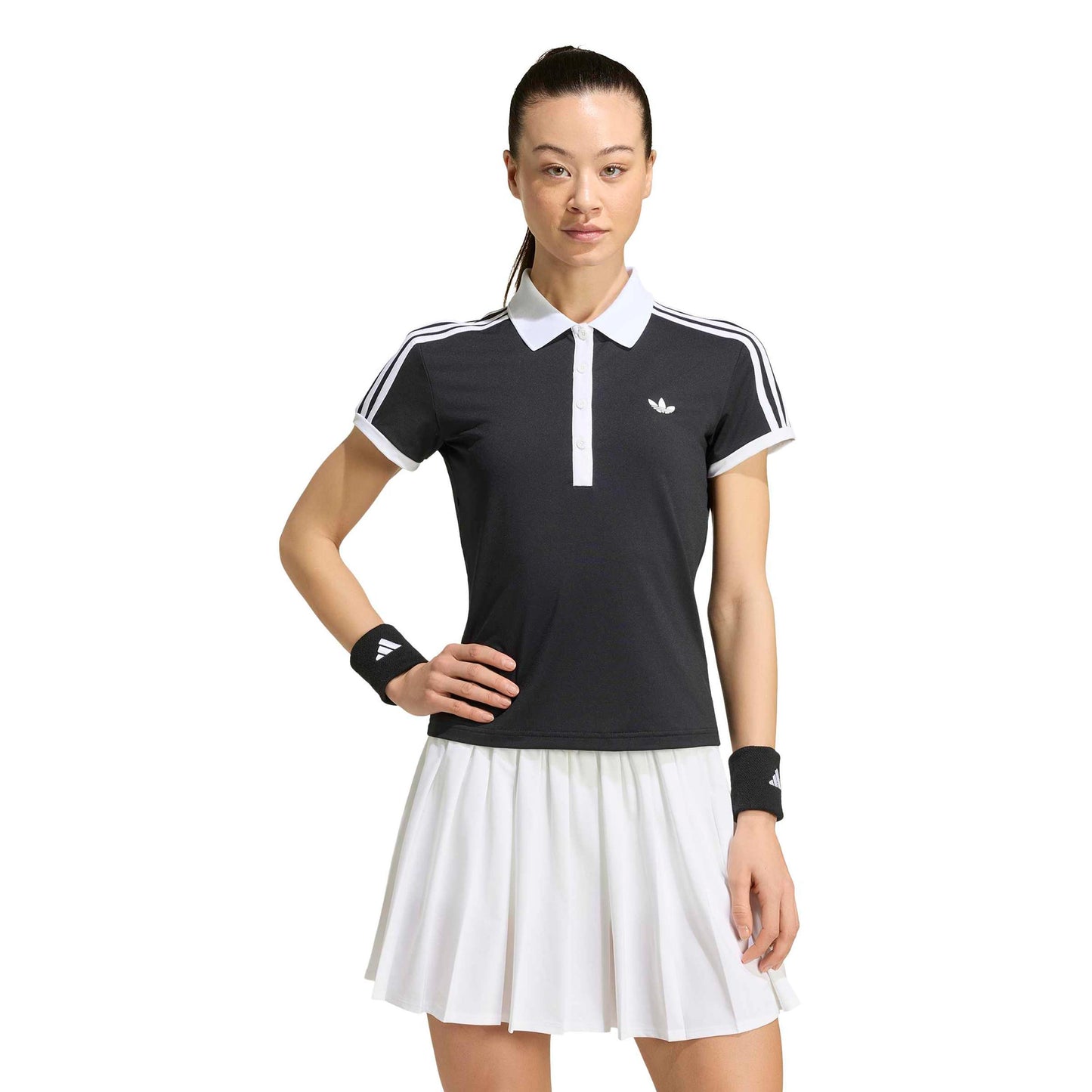 adidas Classics Polo Femmes - noir, blanc