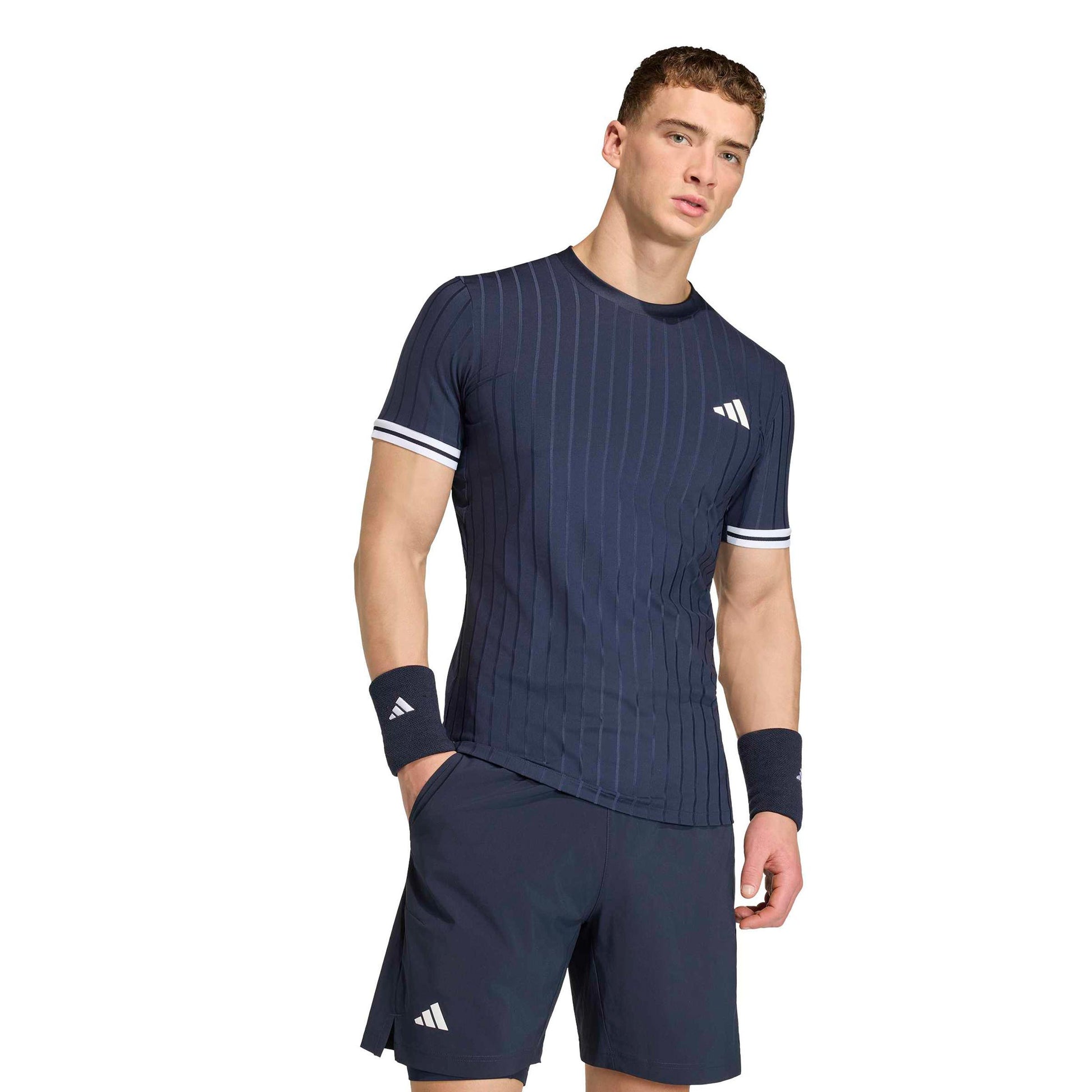 adidas Freelift Pro T-shirt Hommes - bleu foncé