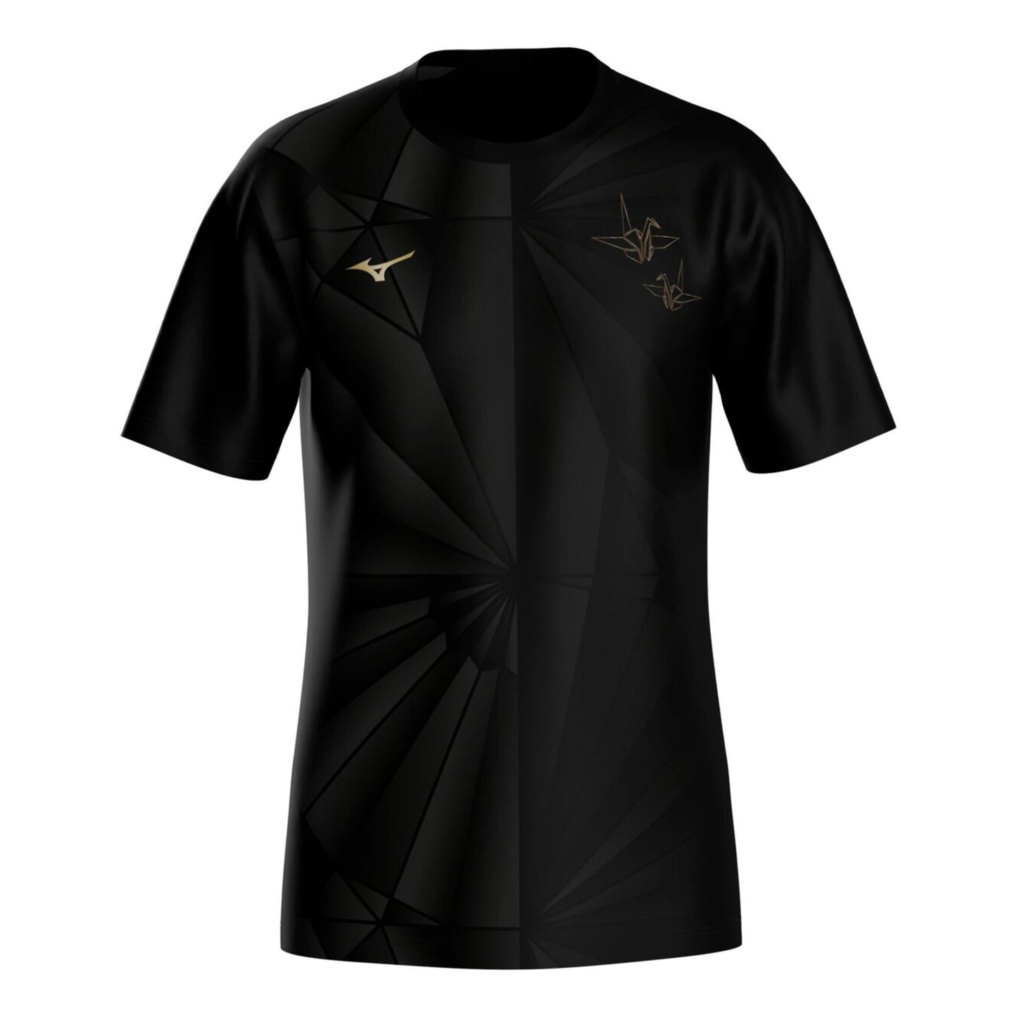 Mizuno Active DryAeroFlow Graphic  Maillot de course Hommes - noir, or