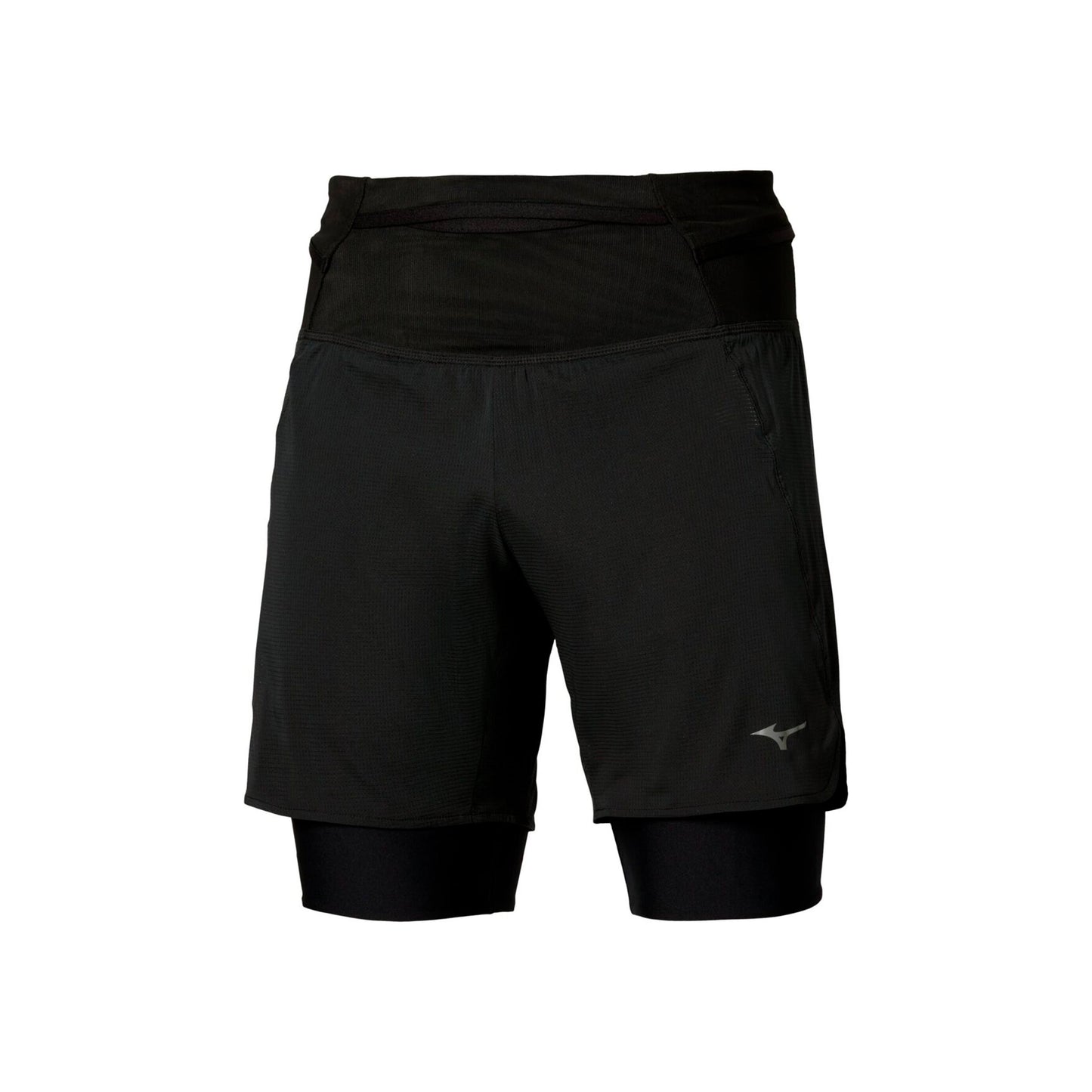 Mizuno Trail Multipocket Trail 2in1 Short de running Hommes - noir