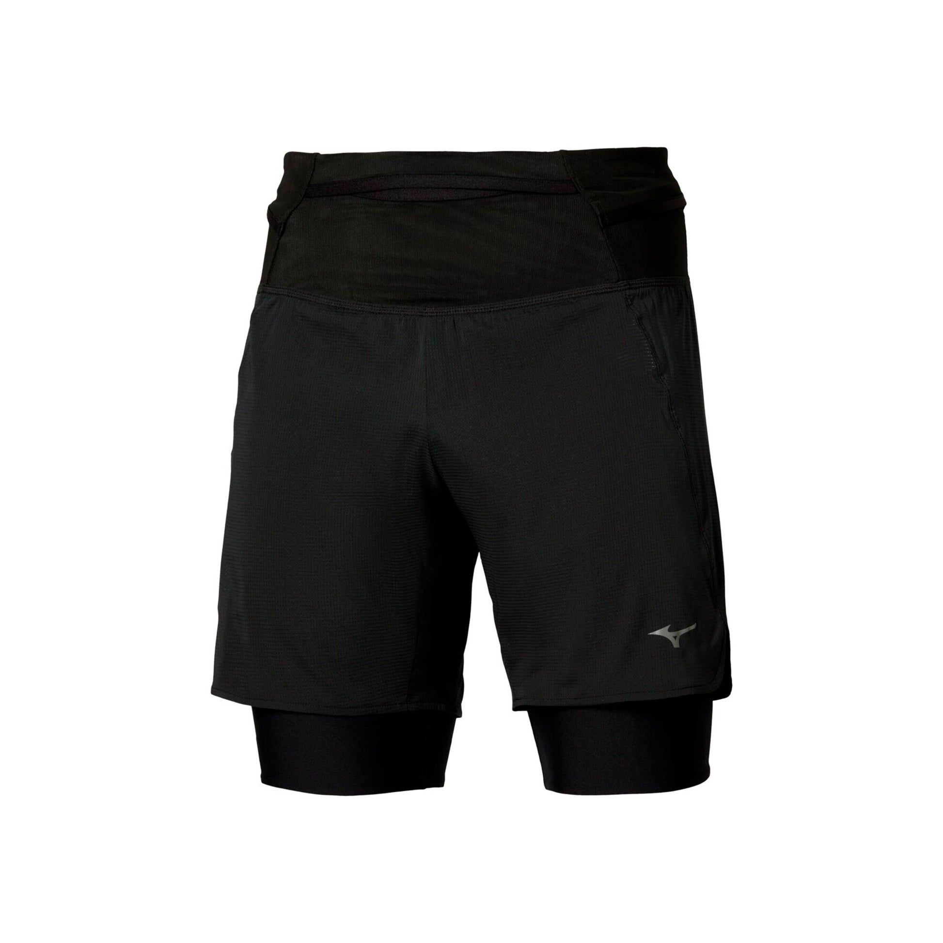 Mizuno Trail Multipocket Trail 2in1 Short de running Hommes - noir