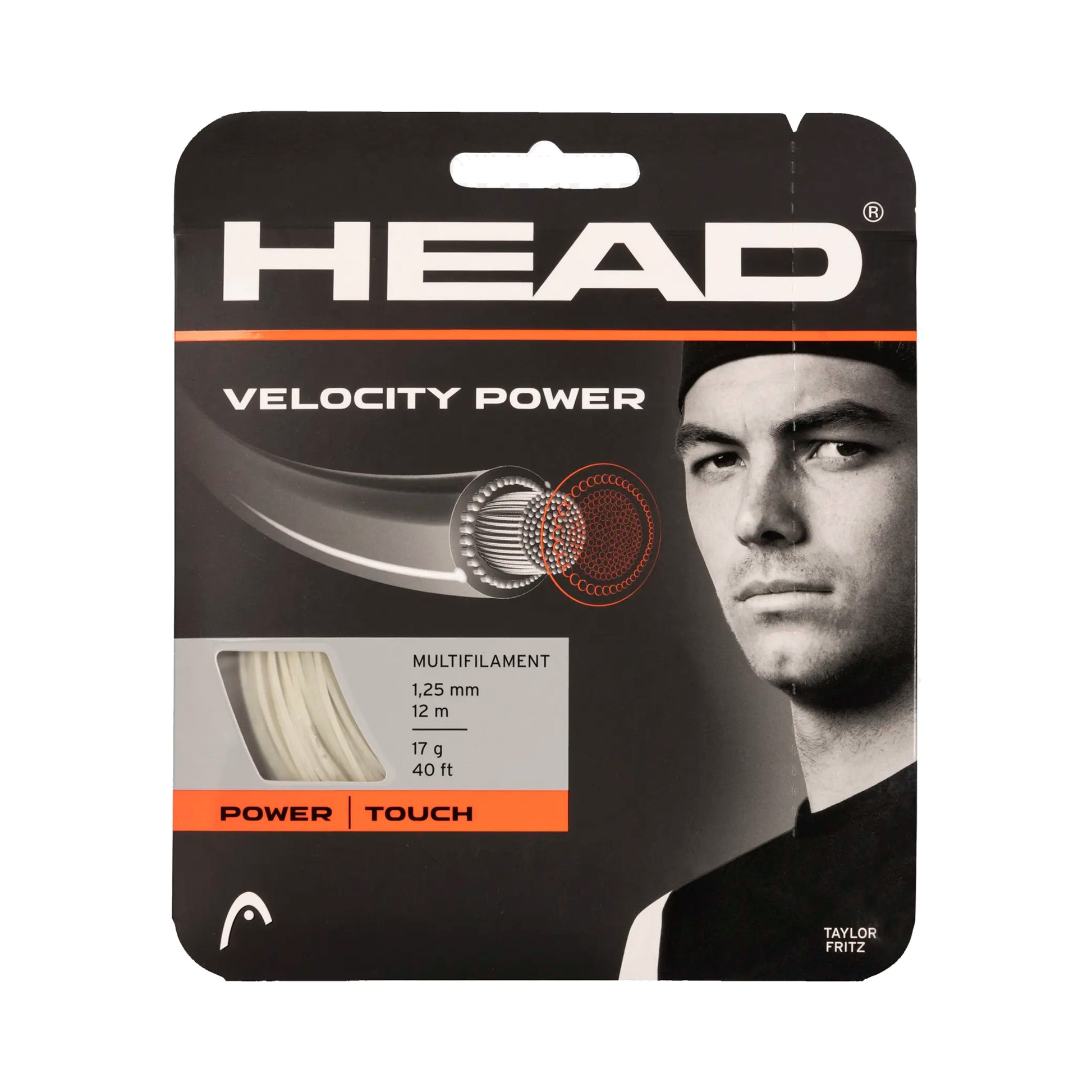 HEAD Velocity MLT Power Cordage en garniture 12m - écru