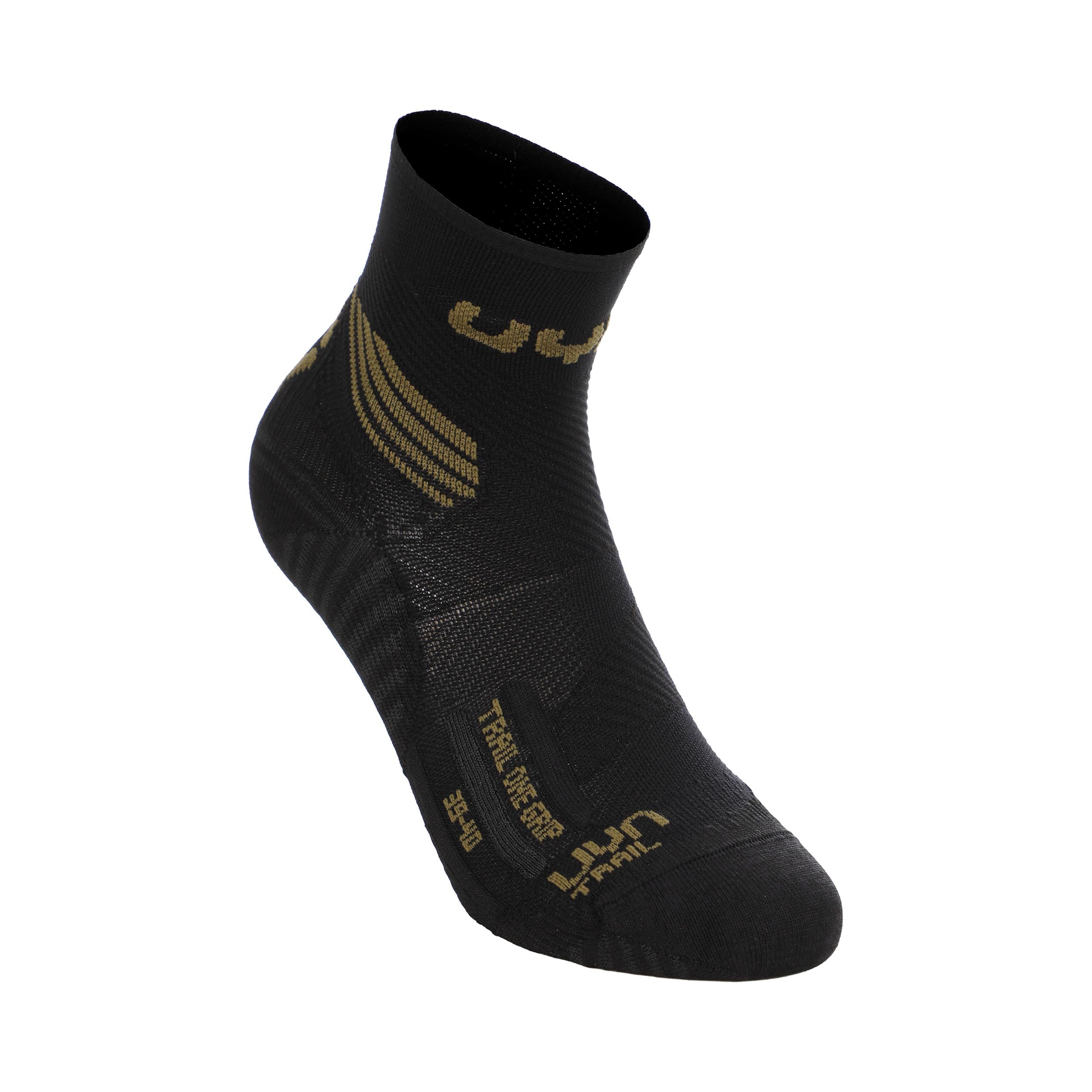 UYN Trail One Grip Chaussettes de running Hommes - noir, vert olive