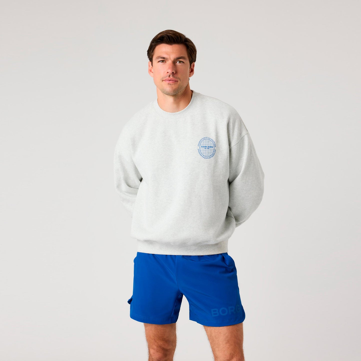 Björn Borg Ace Oversized Sweat-shirt Hommes - gris clair
