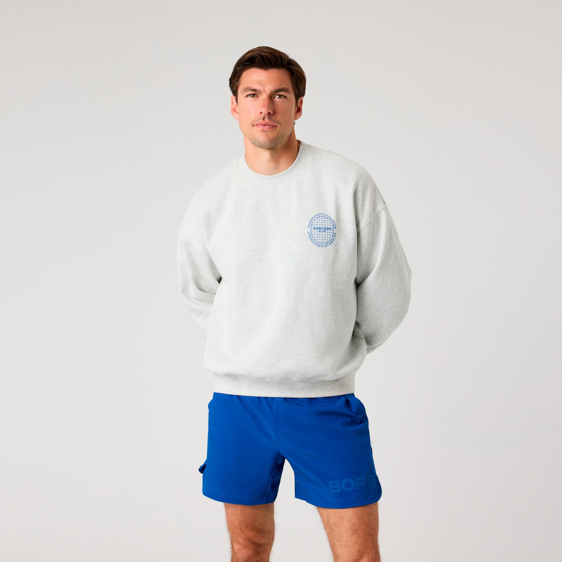 Björn Borg Ace Oversized Sweat-shirt Hommes - gris clair
