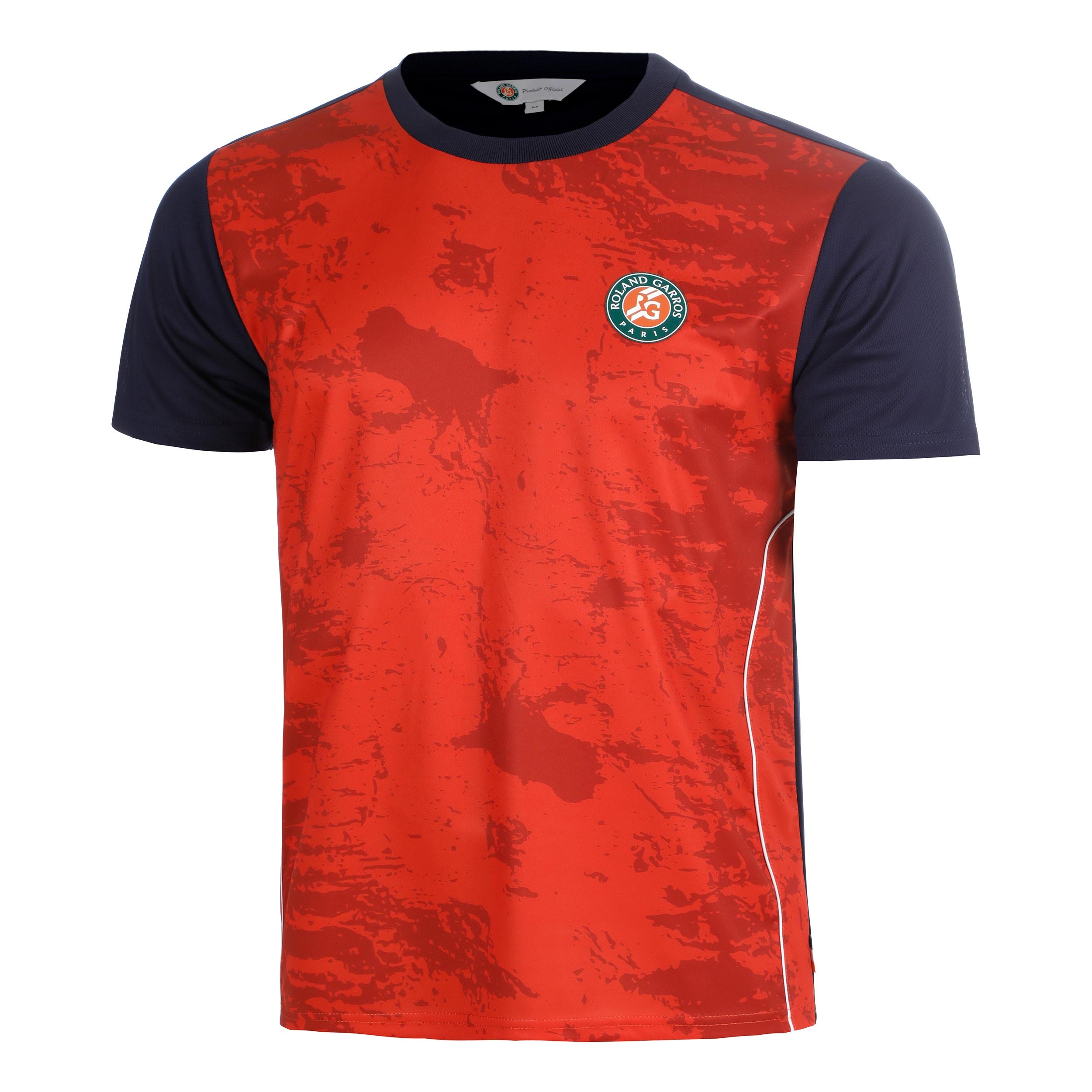 Roland Garros Performance T-shirt Hommes - rouille, bleu foncé