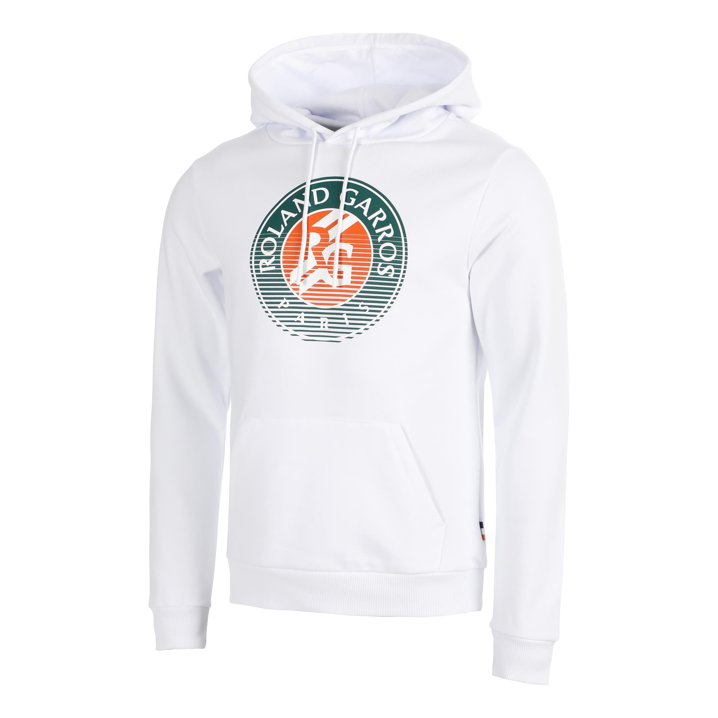 Roland Garros Big Logo Sweat à capuche Hommes - blanc