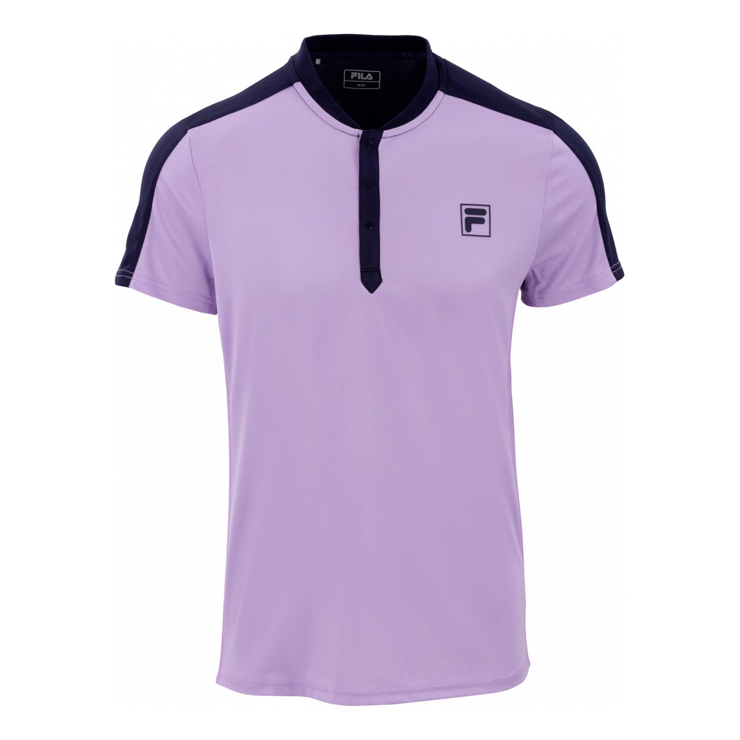 Fila Henley Taavi T-shirt Hommes - lilas, bleu foncé