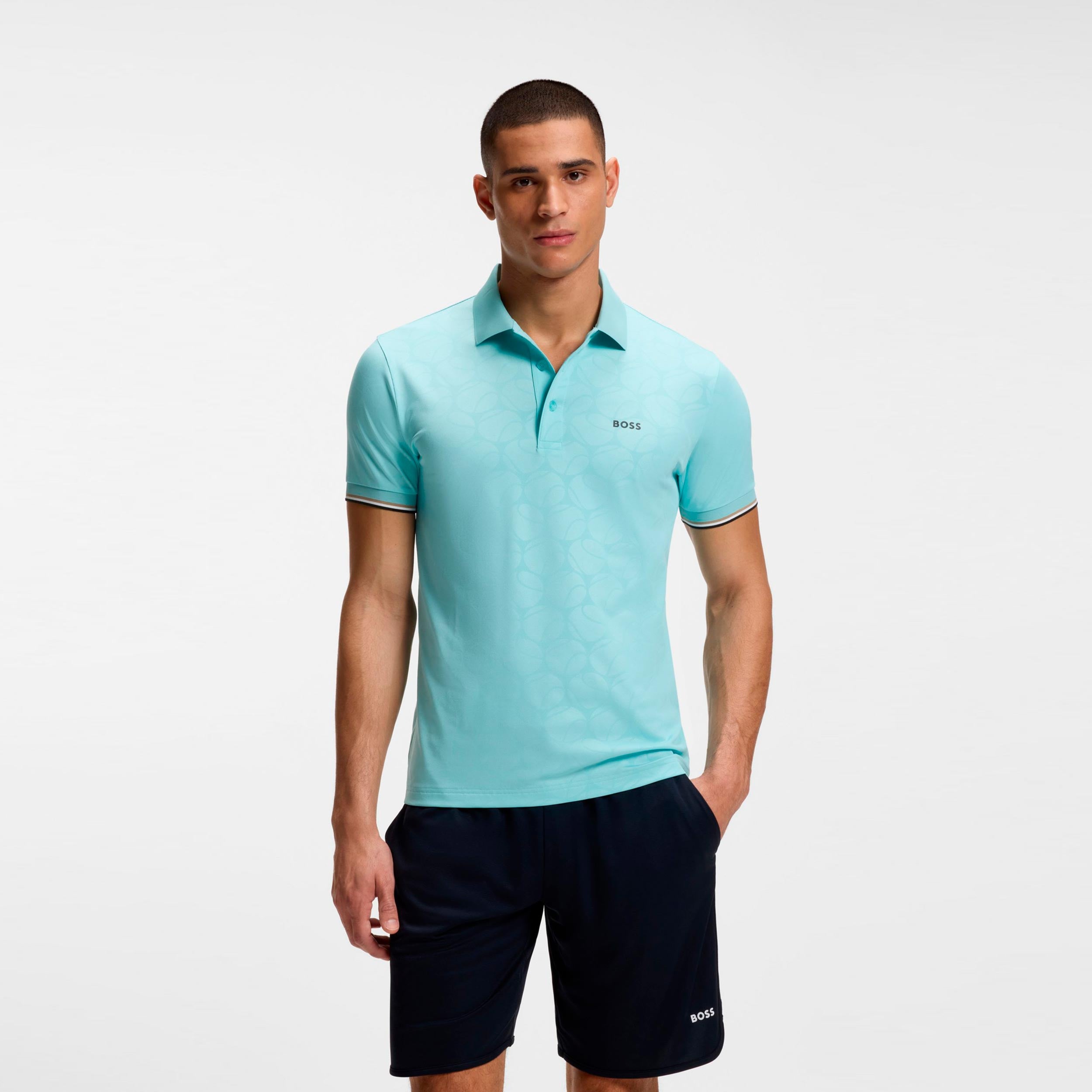 BOSS Game 1 Polo Hommes - bleu clair