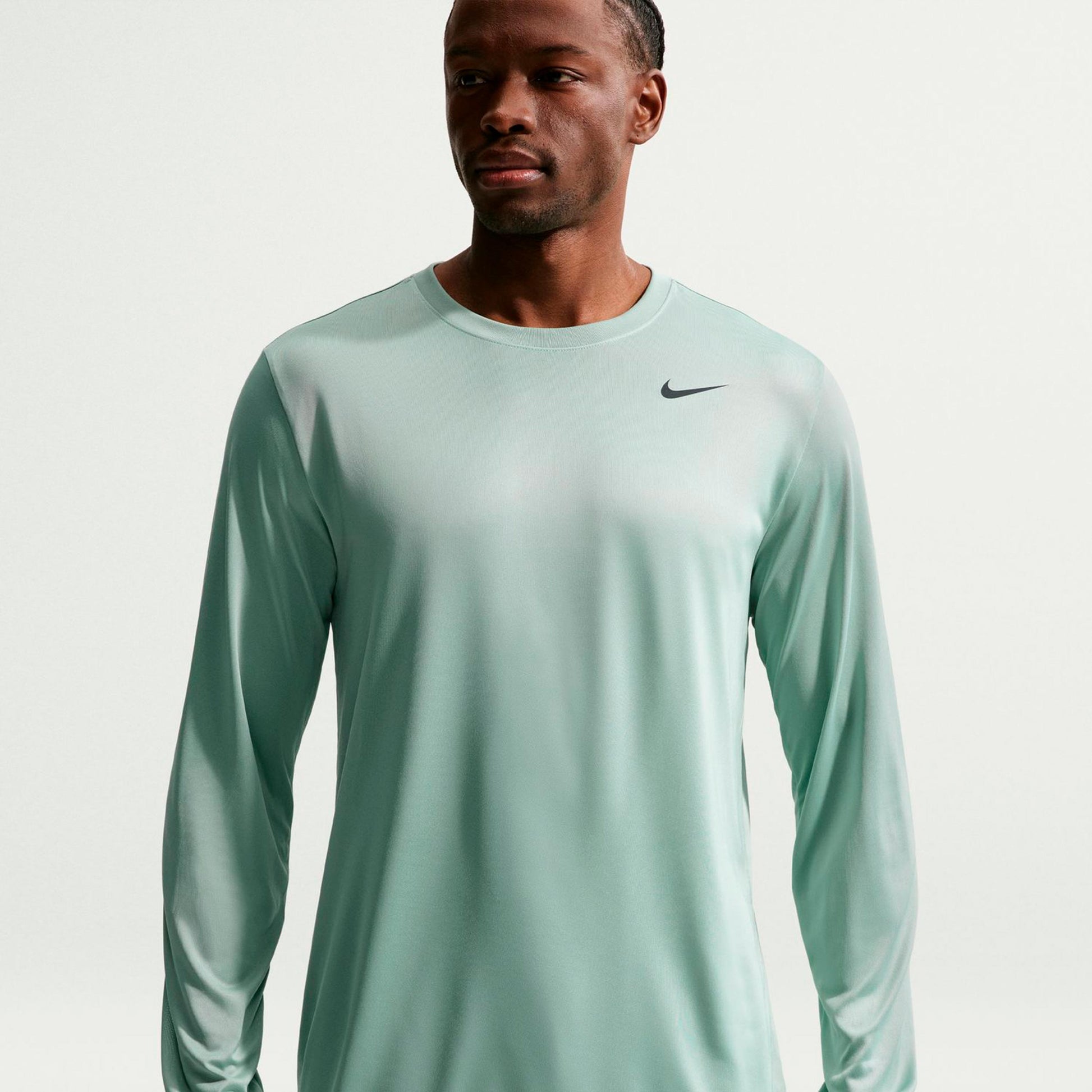 Nike Dri-Fit Haut manches longues Hommes - blanc cassé, noir