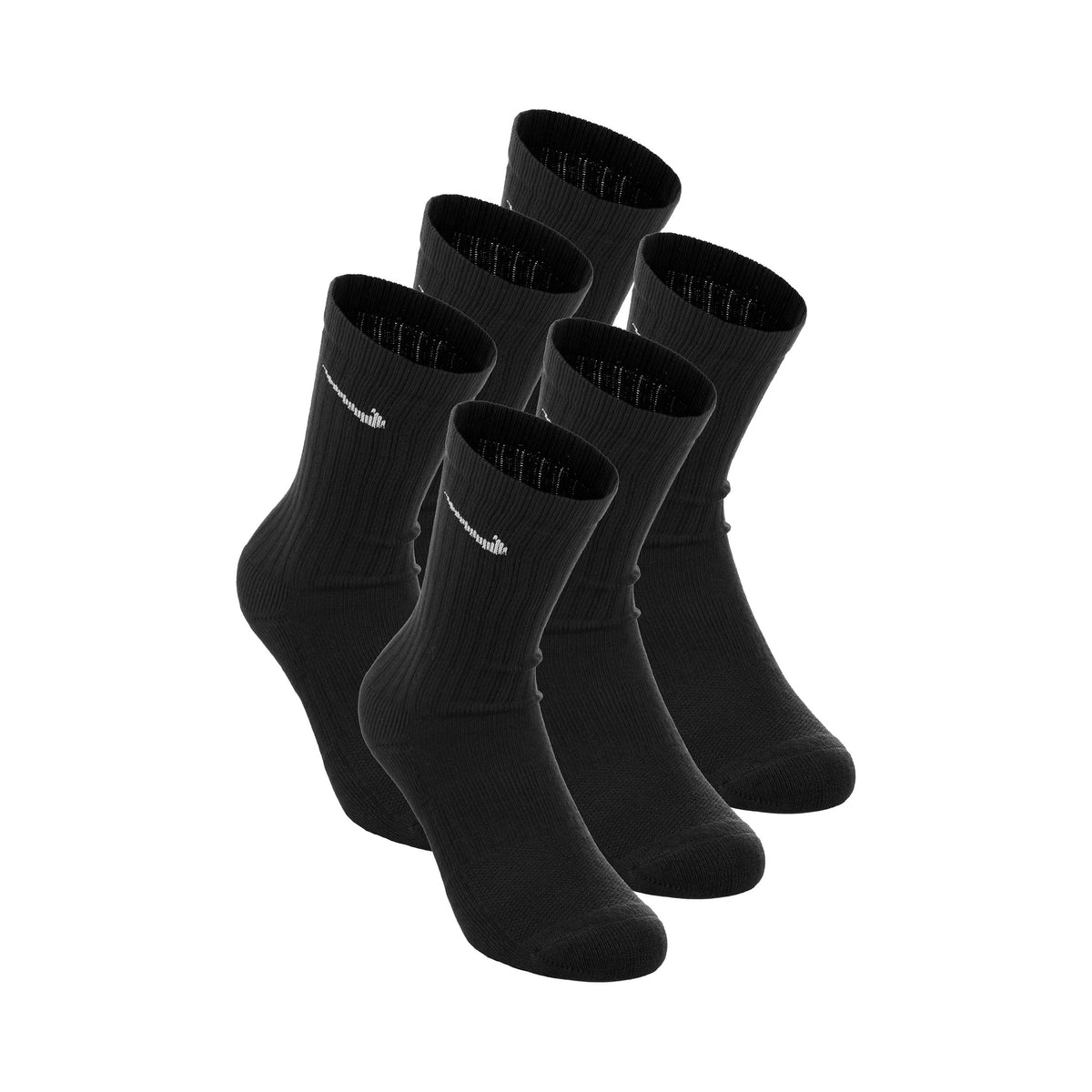 Nike Everyday Crew Chaussettes de tennis Pack de 6 Enfants - noir