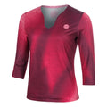 Freeze Out V-Neck Printed  Haut manches longues Femmes - rouge foncé