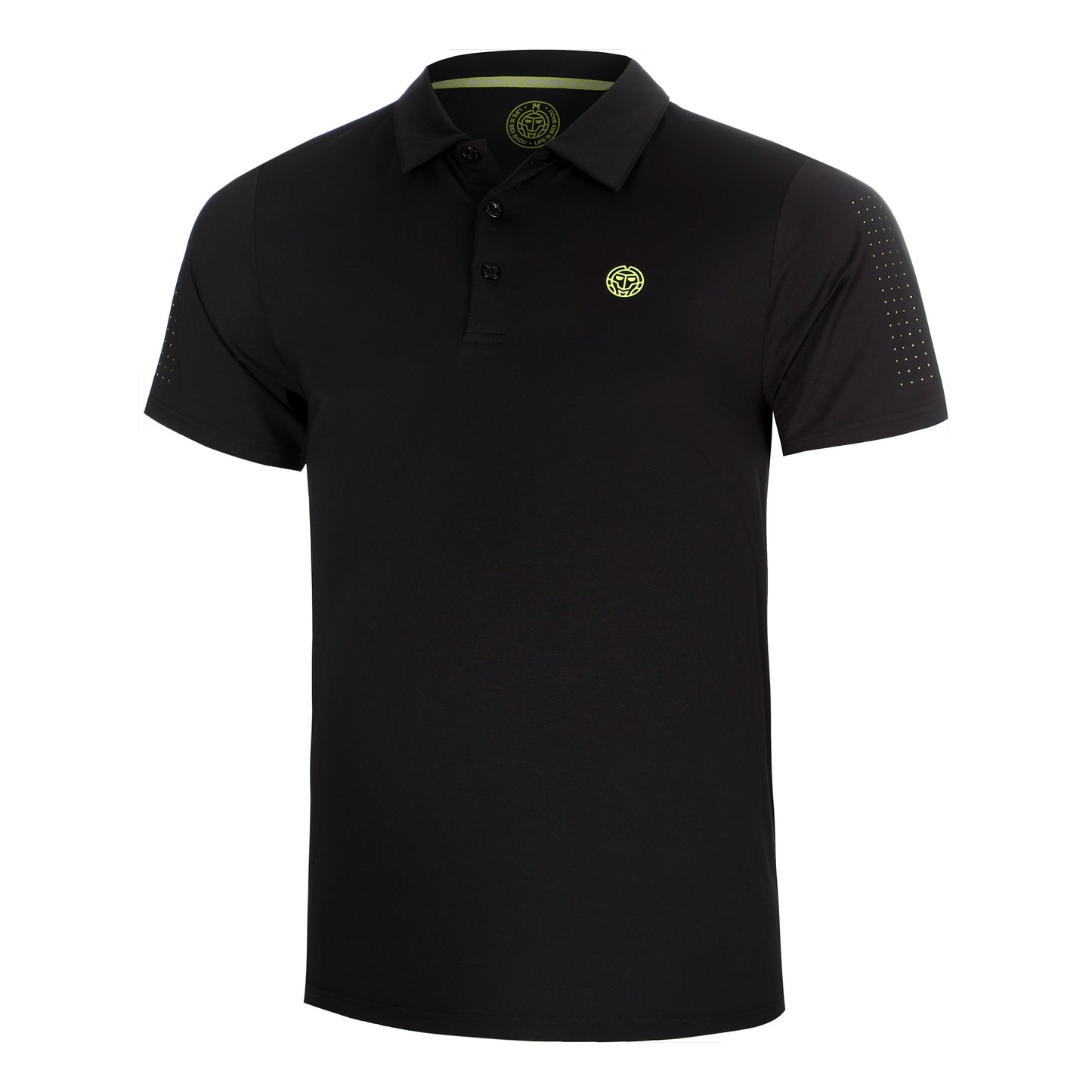 BIDI BADU Night Flash Lasercut Polo Hommes - noir