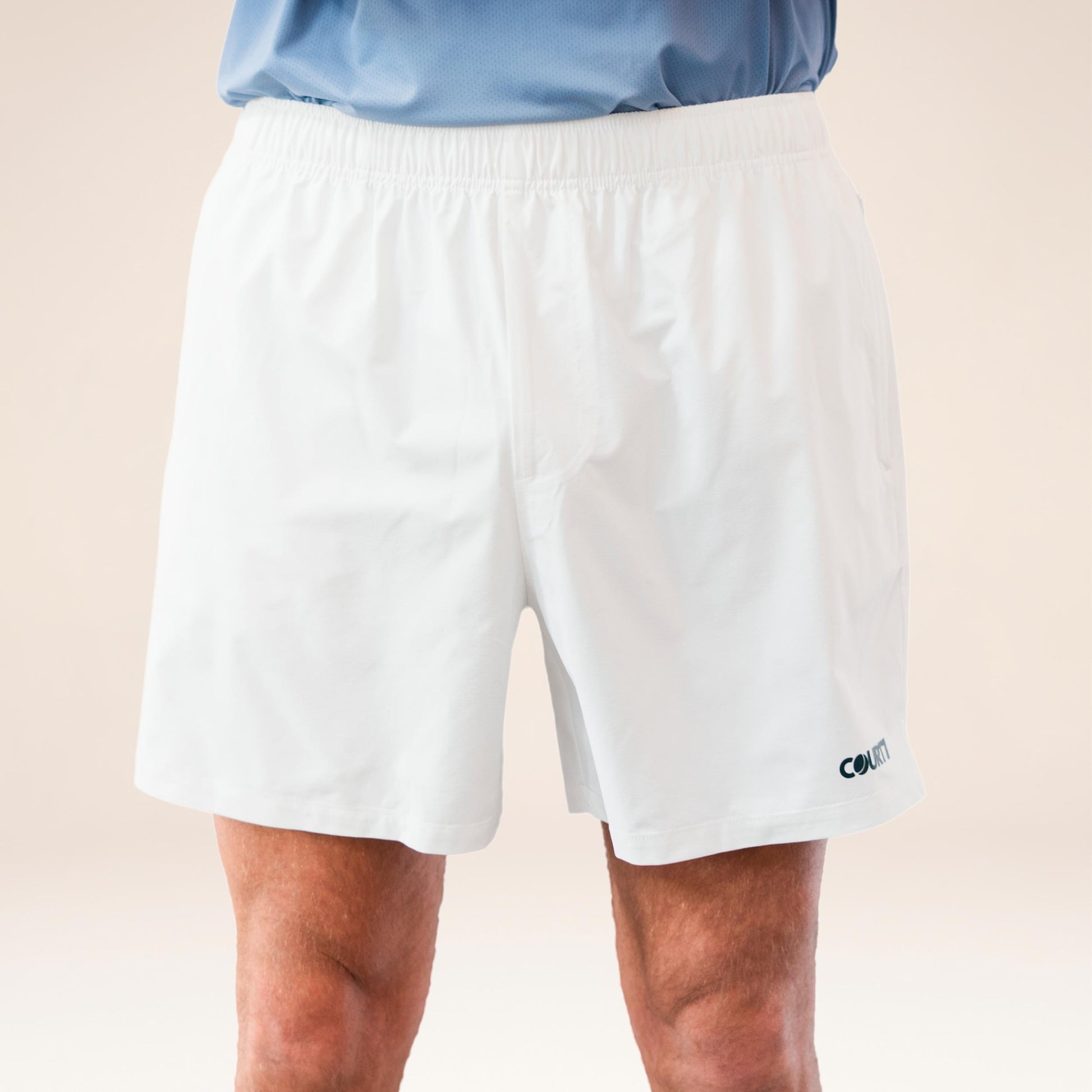 COURT7 Dual Pocket 5in Shorts Hommes - blanc cassé