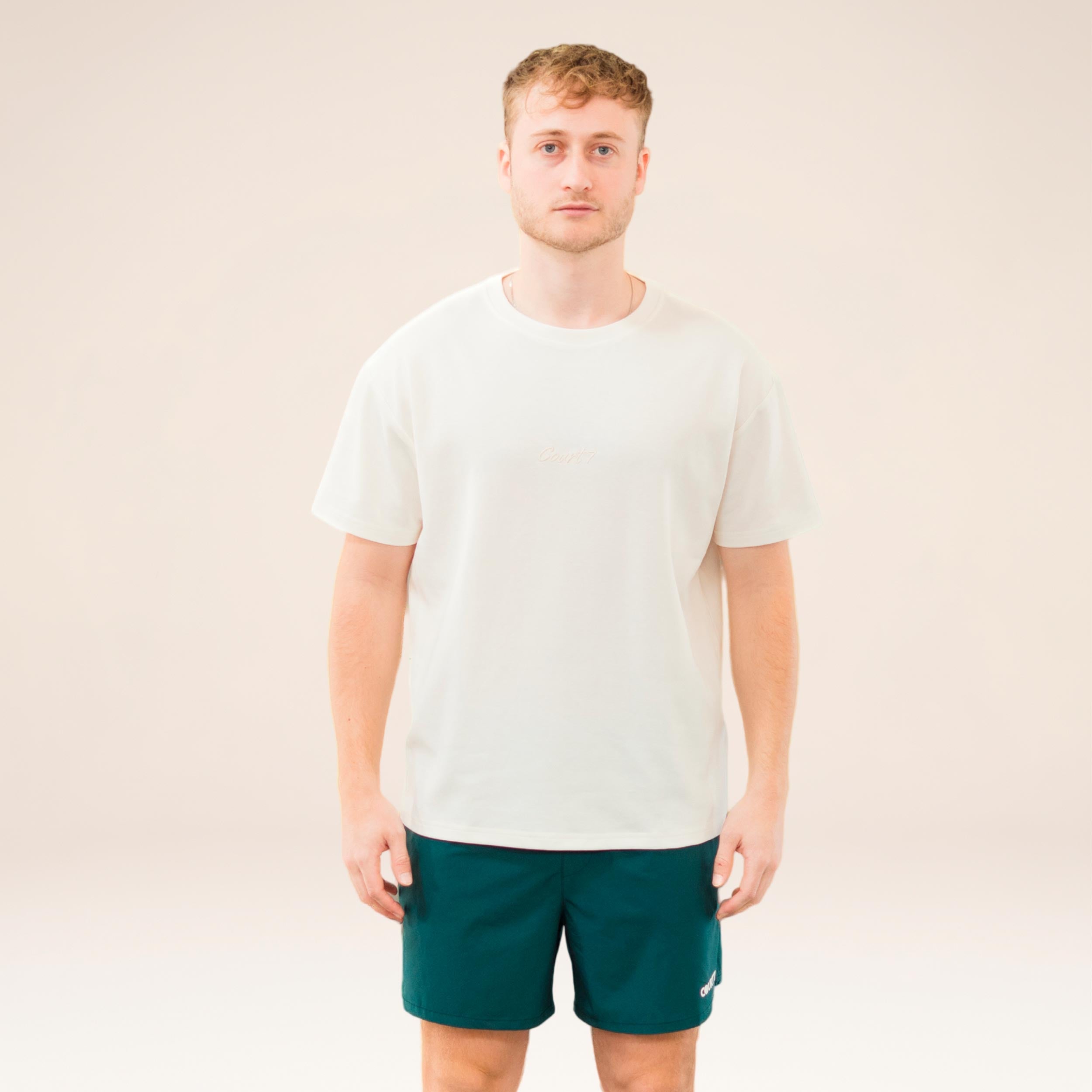 COURT7 AD-IN Basic 2.0 T-shirt Unisex - blanc cassé