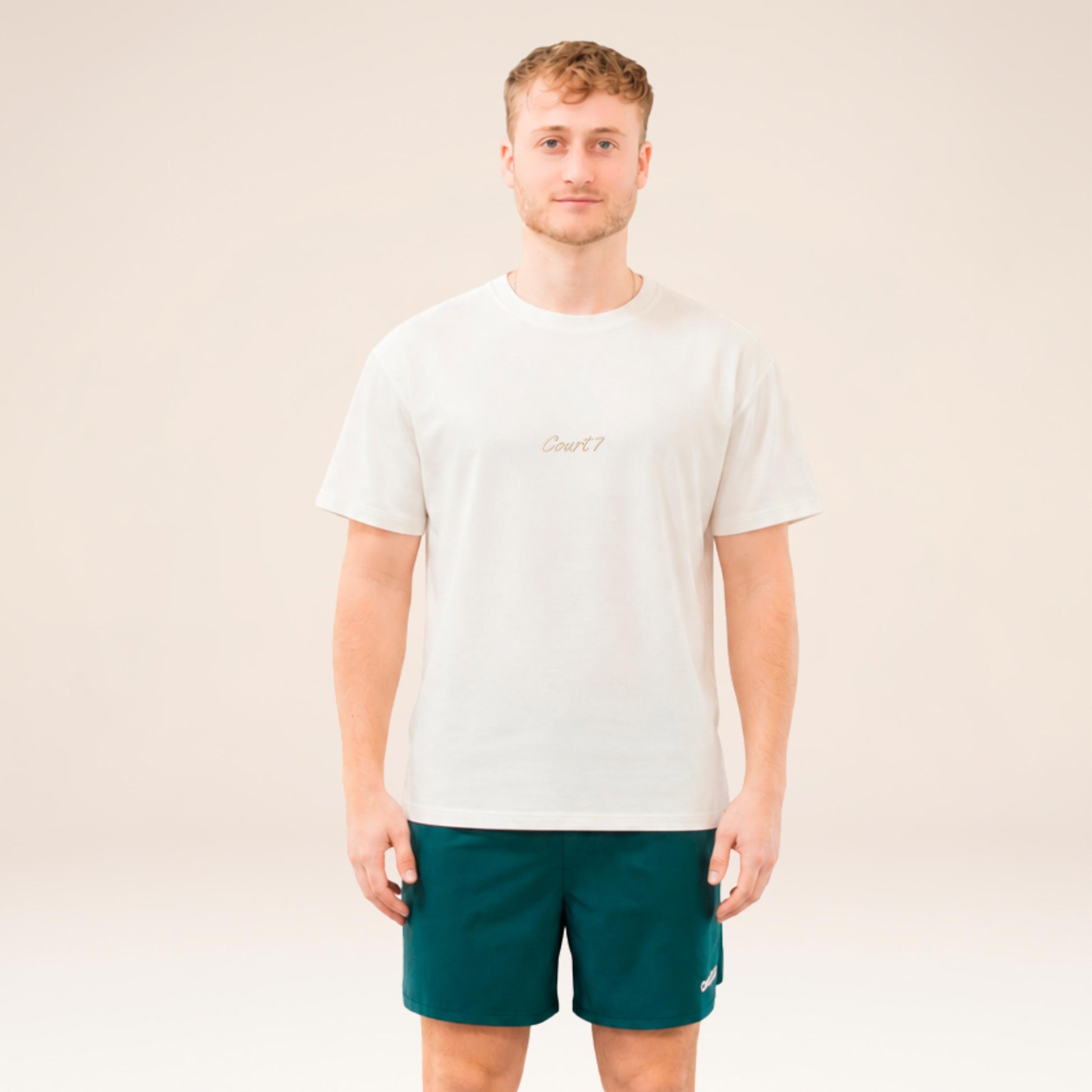 COURT7 AD-IN Basic 2.0 T-shirt Unisex - blanc cassé