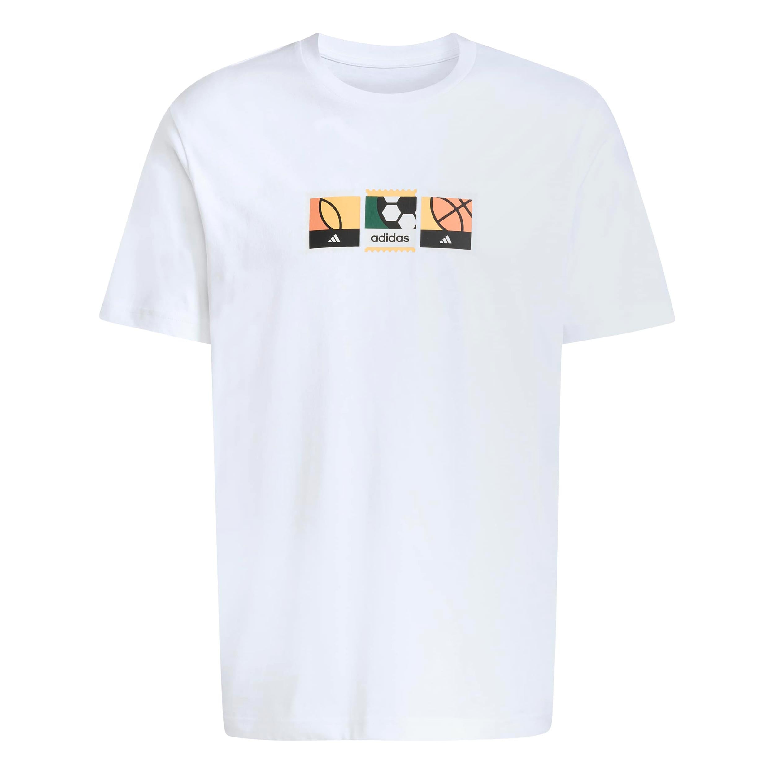 adidas MOS Stamps Graphic T-shirt Hommes - blanc, multicouleur