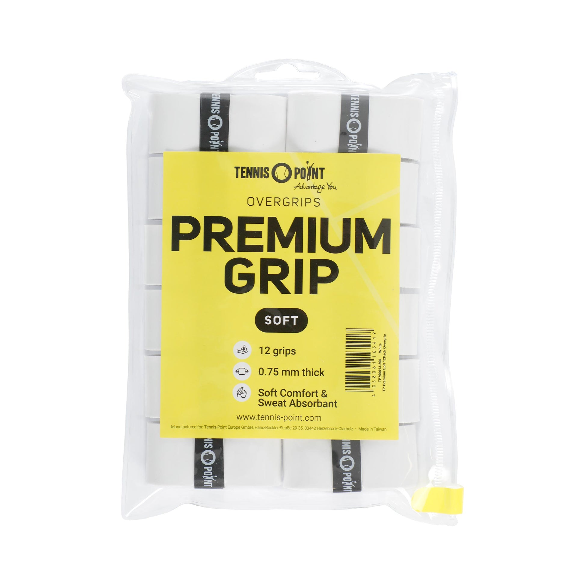 Tennis-Point Premium Soft Pack de 12 - blanc
