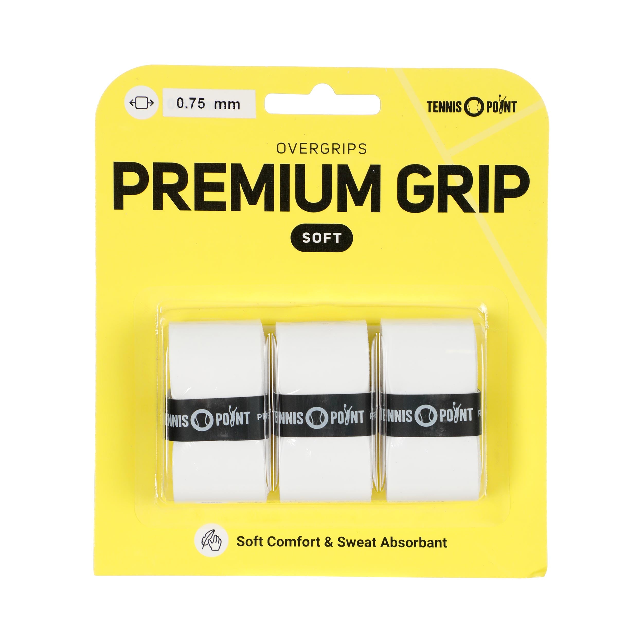 Tennis-Point Premium Soft Pack de 3 - blanc