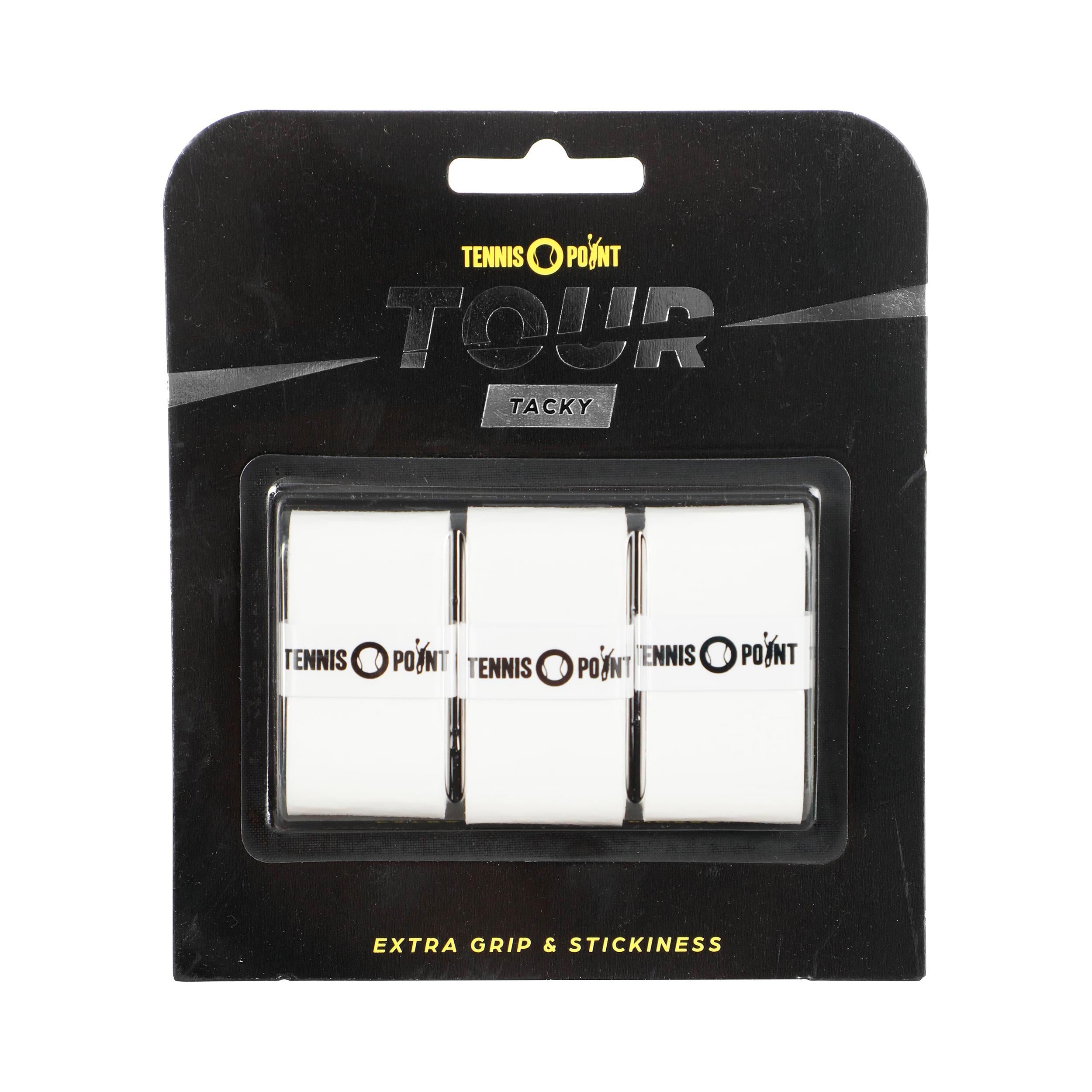 Tennis-Point Tour Tacky Pack de 3 - blanc