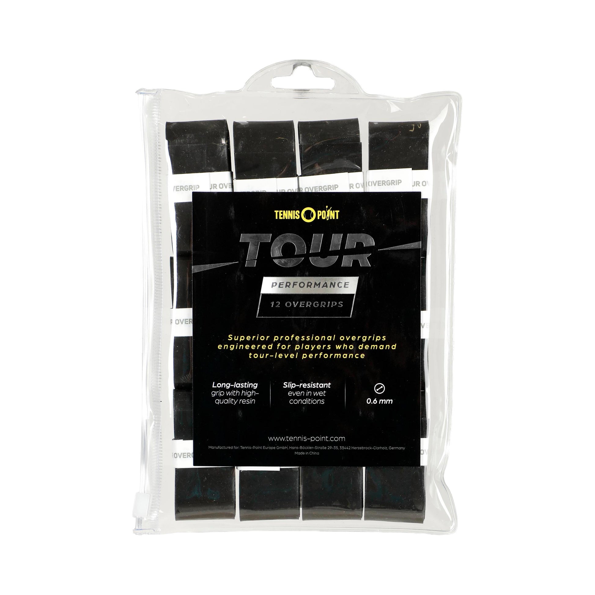 Tennis-Point Tour Performance Pack de 12 - noir