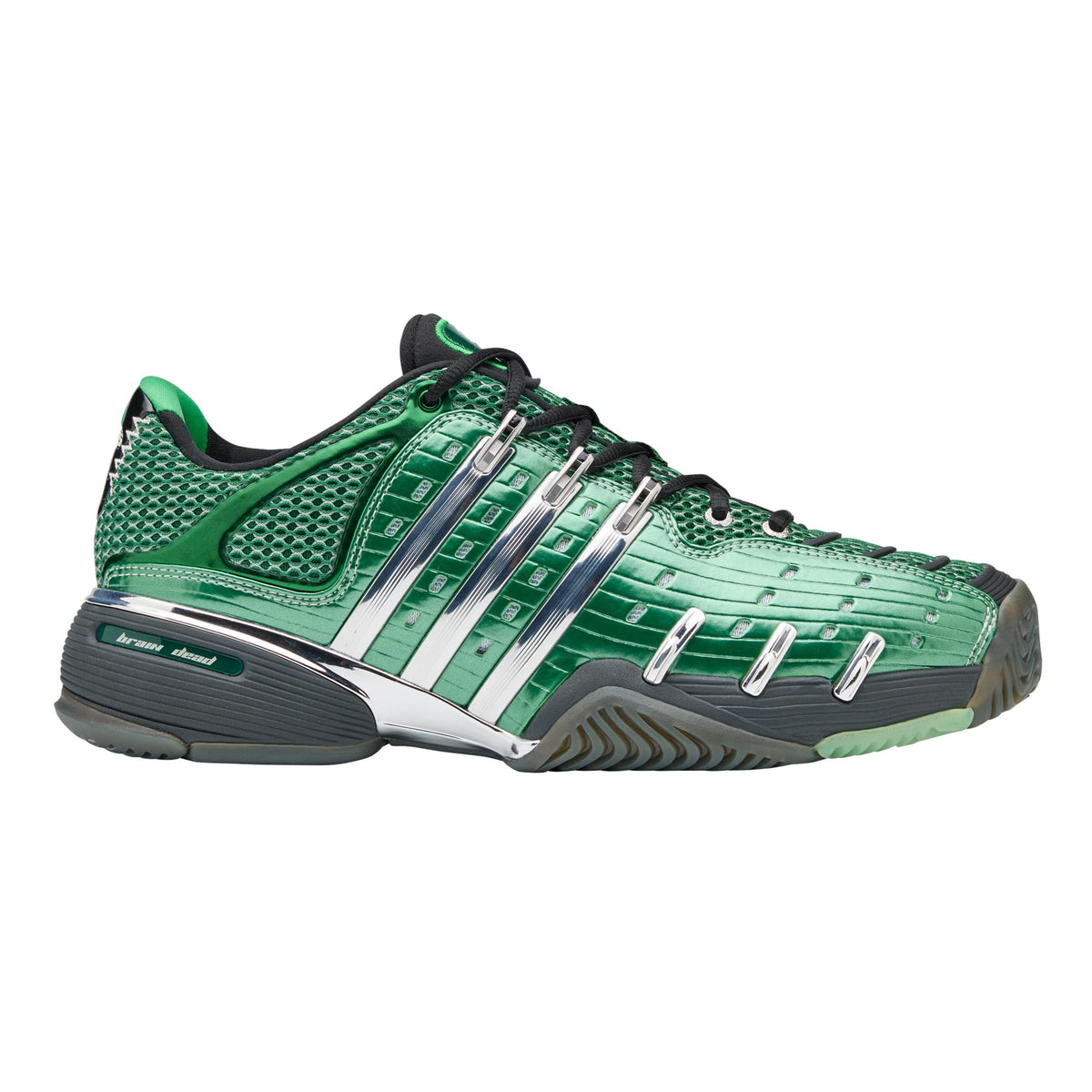 adidas Barricade V Brain Chaussures toutes surfaces Hommes - vert foncé, argent