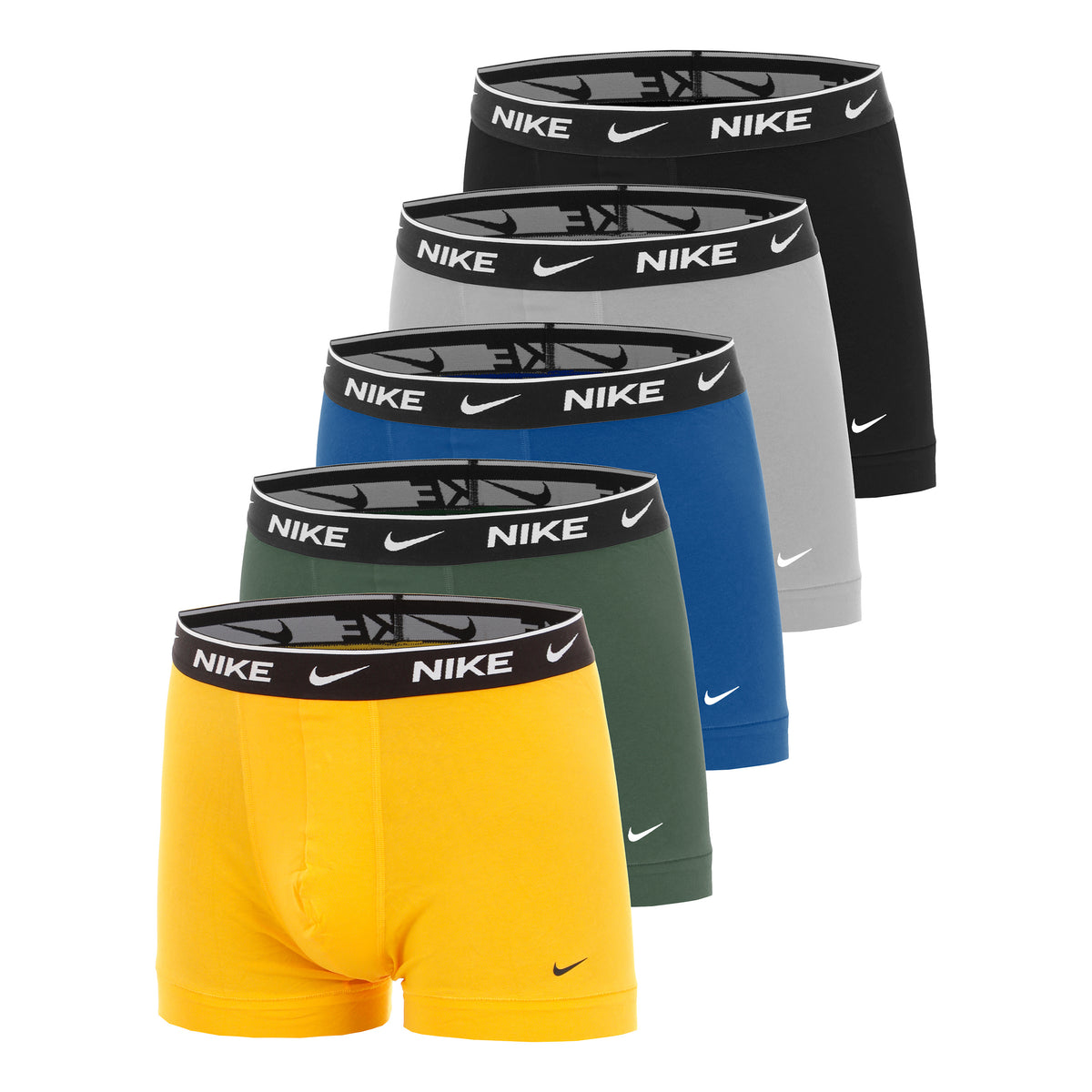 Nike Essential Cotton Stretch Trunk Caleçon Pack de 5 Hommes - orange, jaune