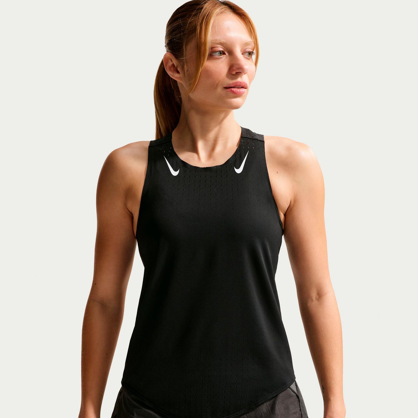 Nike AeroSwift Maillot de course Femmes - noir, blanc