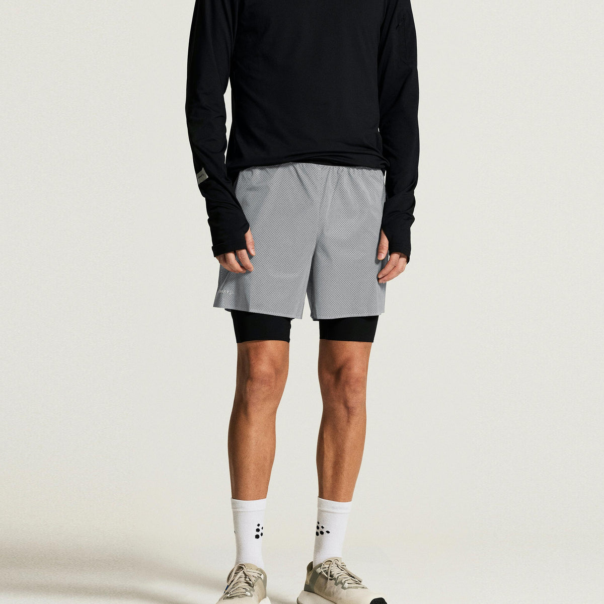 Craft Reflective Short de running Hommes - argent