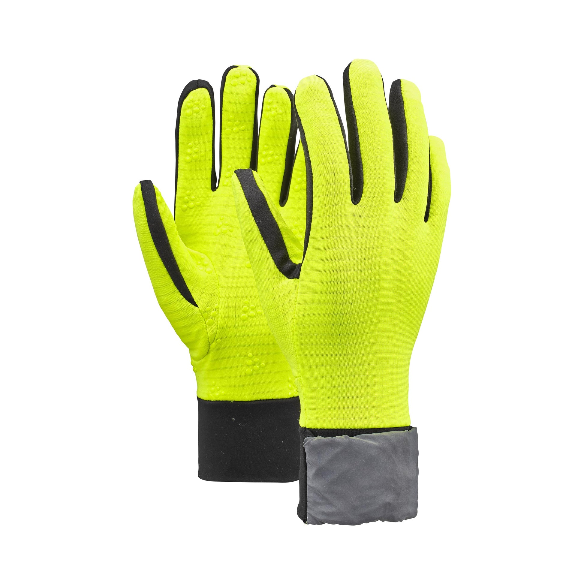 Craft Essence Hybrid Gants de running Unisex - jaunes fluo, argent