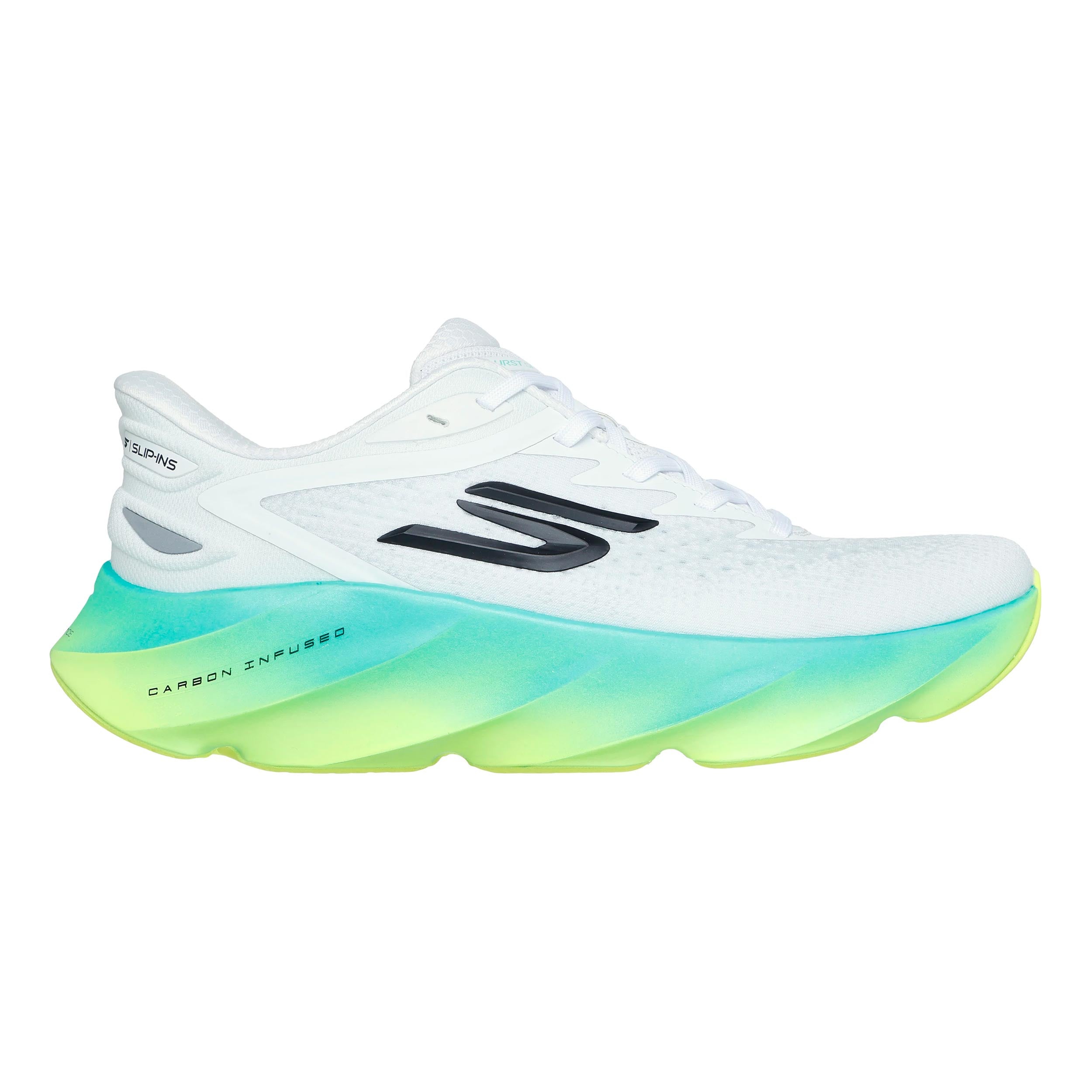 Skechers SKX Aero Burst Slip-In Chaussure de running sans stabilisateurs Hommes - blanc, jaune lemon
