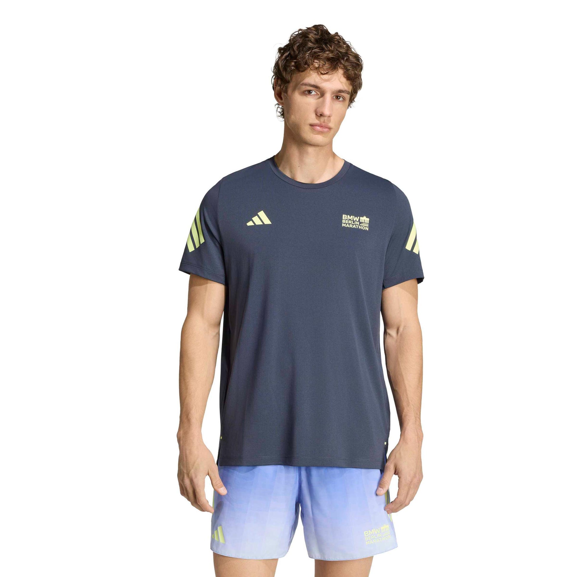 adidas BMW Berlin Maillot de course Hommes - corail, jaune