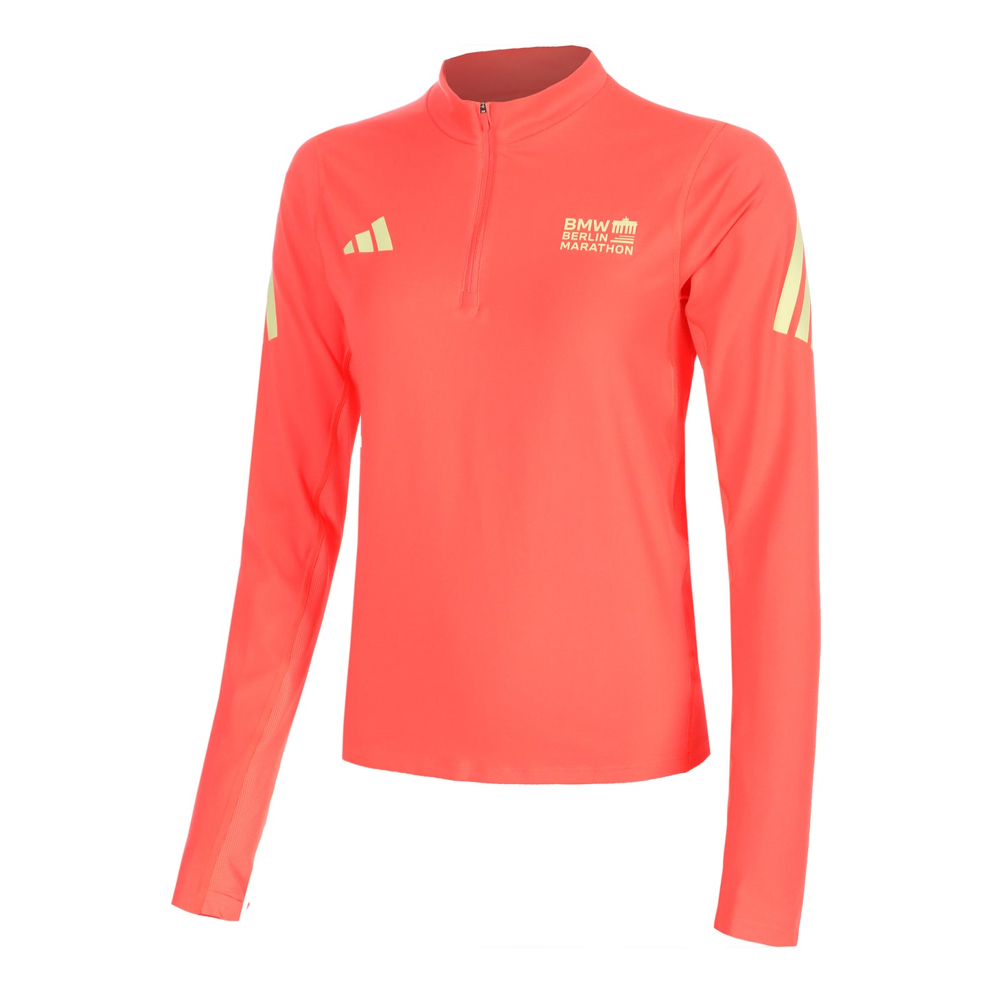 adidas BMW Berlin Maillot de course Femmes - corail, jaune