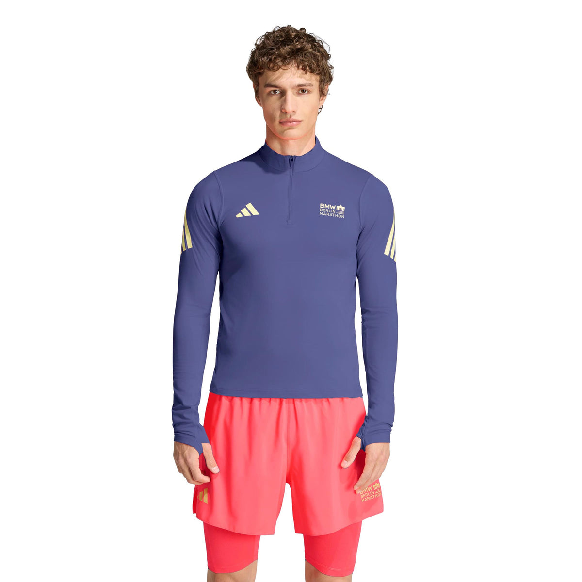 adidas BMW Berlin Maillot de course Hommes - bleu, jaune