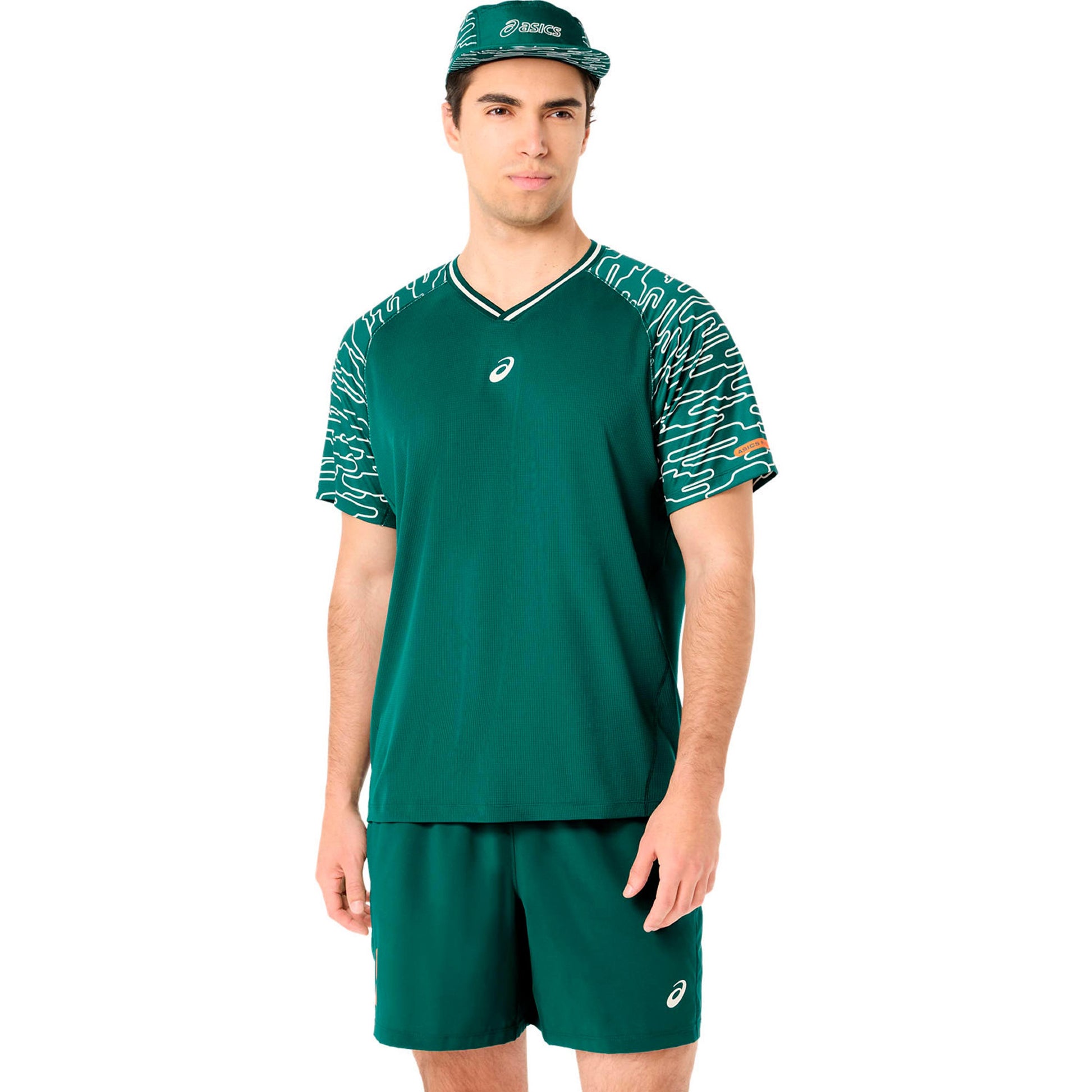 ASICS Court T-shirt Hommes - vert foncé