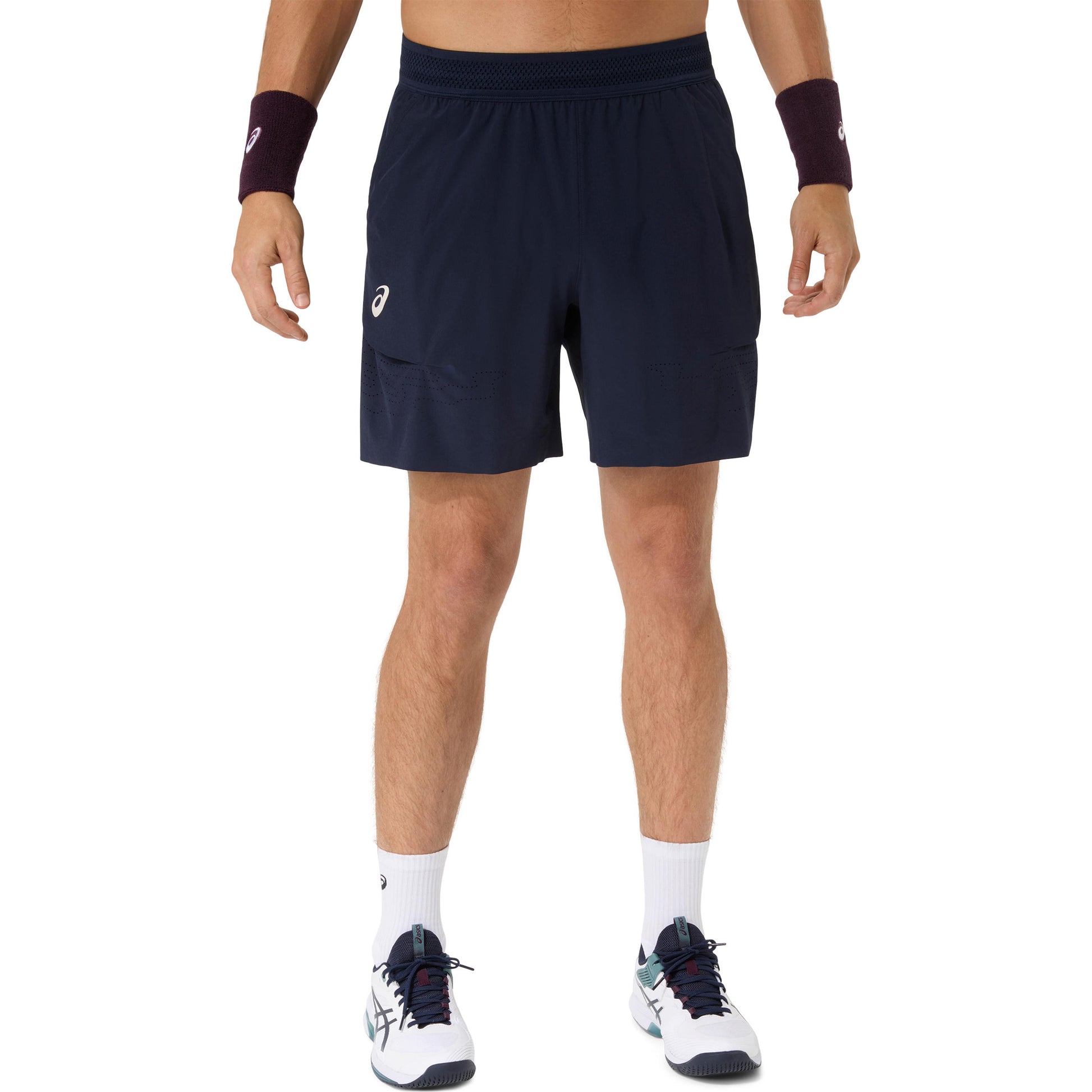 ASICS Match Laser Cut 7in Shorts Hommes - bleu foncé