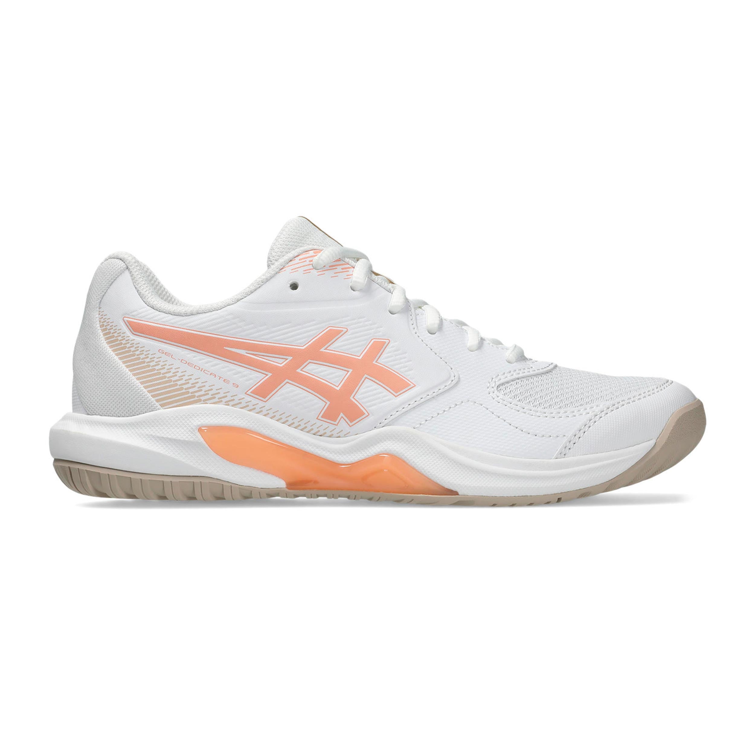 ASICS Gel-Dedicate 9 Chaussures toutes surfaces Femmes - blanc, abricot