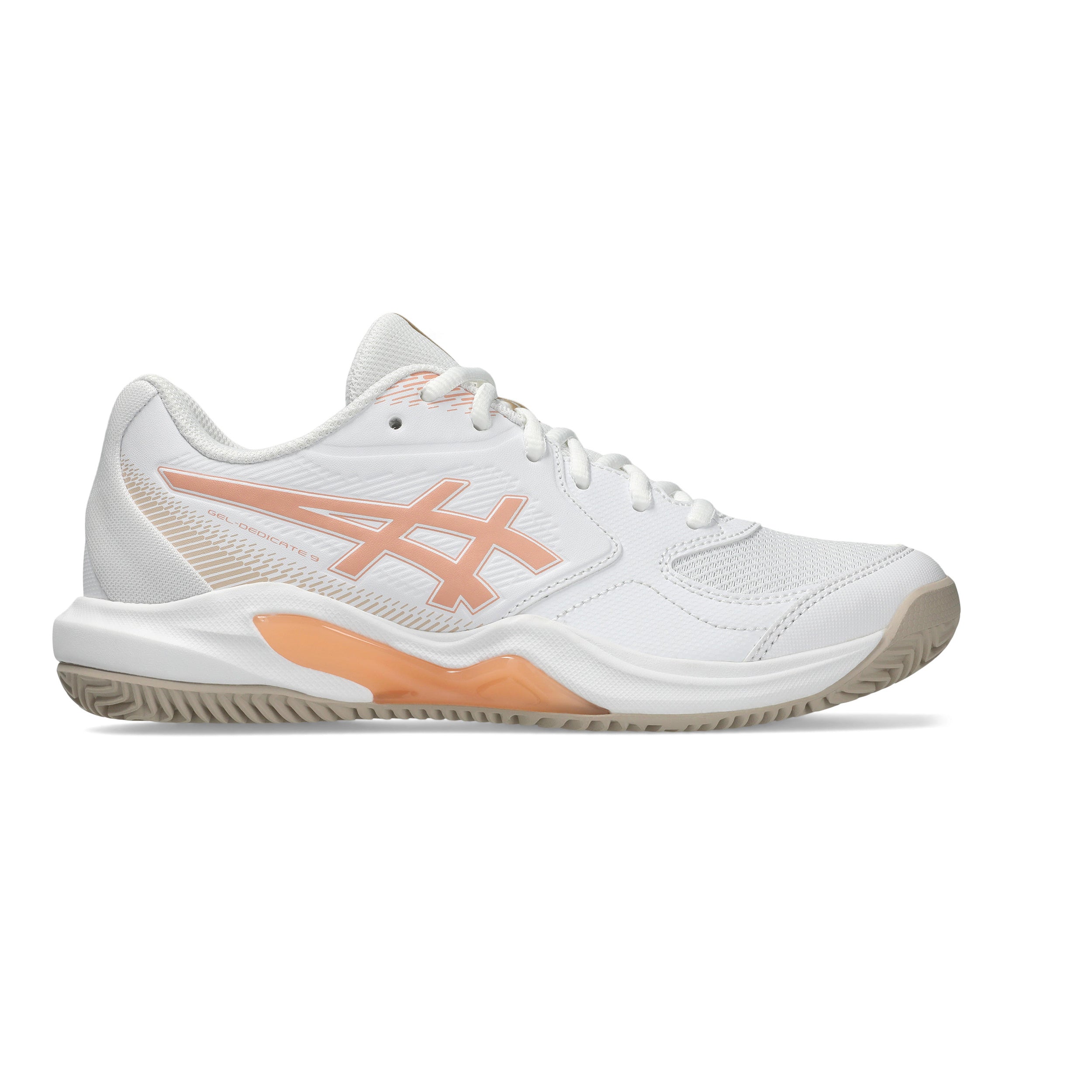 ASICS Gel-Dedicate 9 Chaussure terre battue Femmes - blanc, abricot