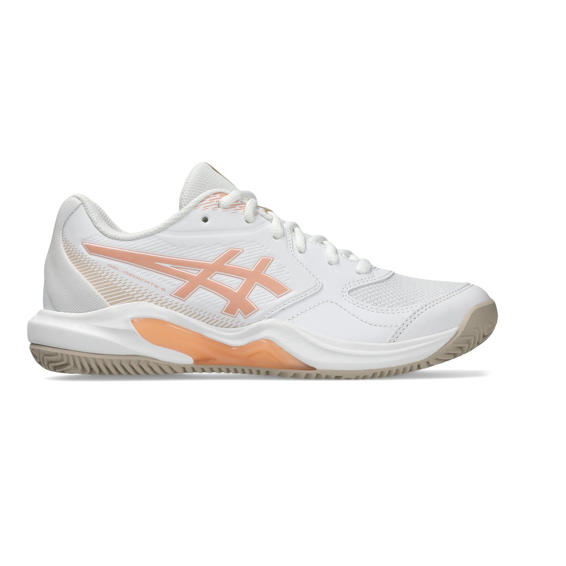 ASICS Gel-Dedicate 9 Chaussure terre battue Femmes - blanc, abricot