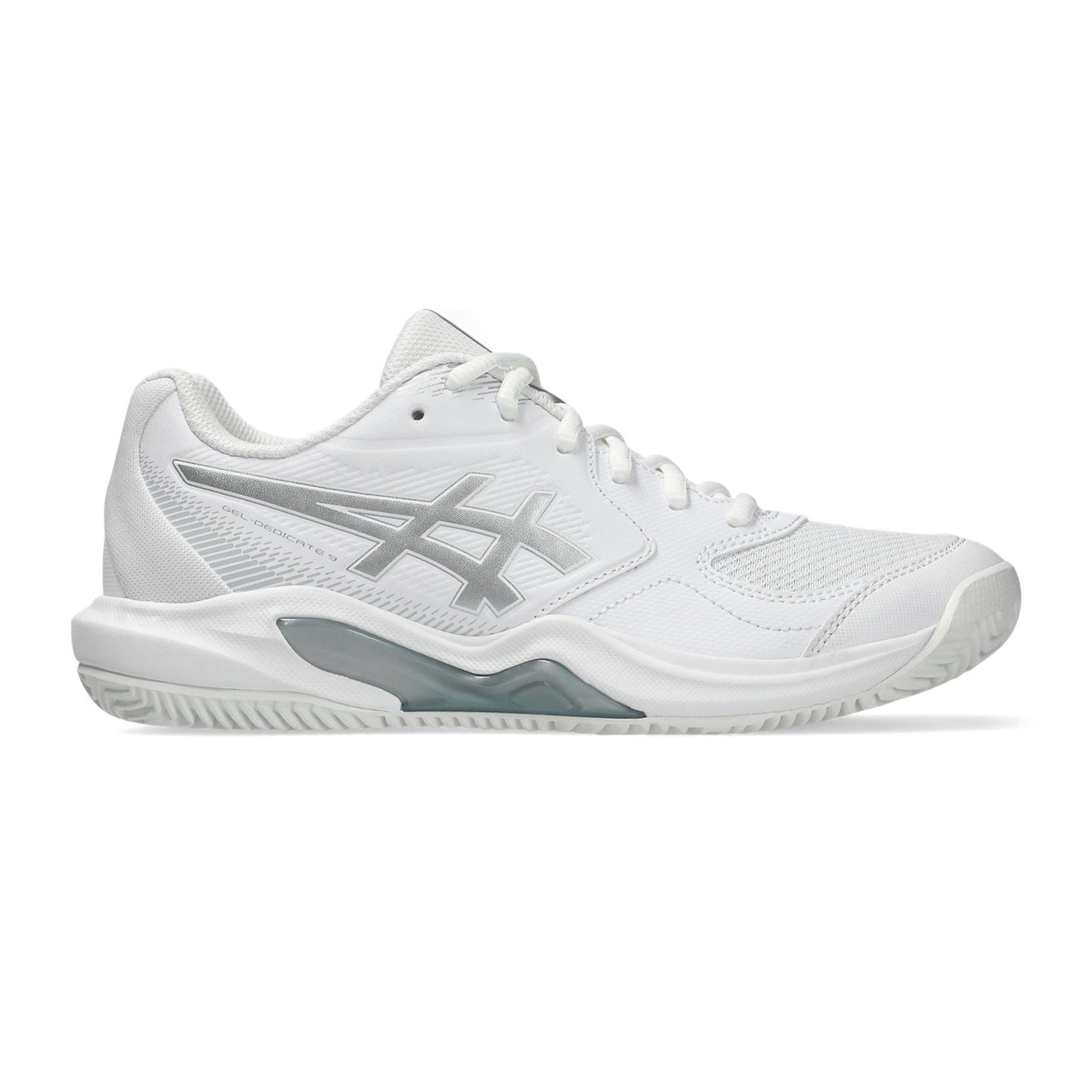 ASICS Gel-Dedicate 9 Chaussure terre battue Femmes - blanc, argent