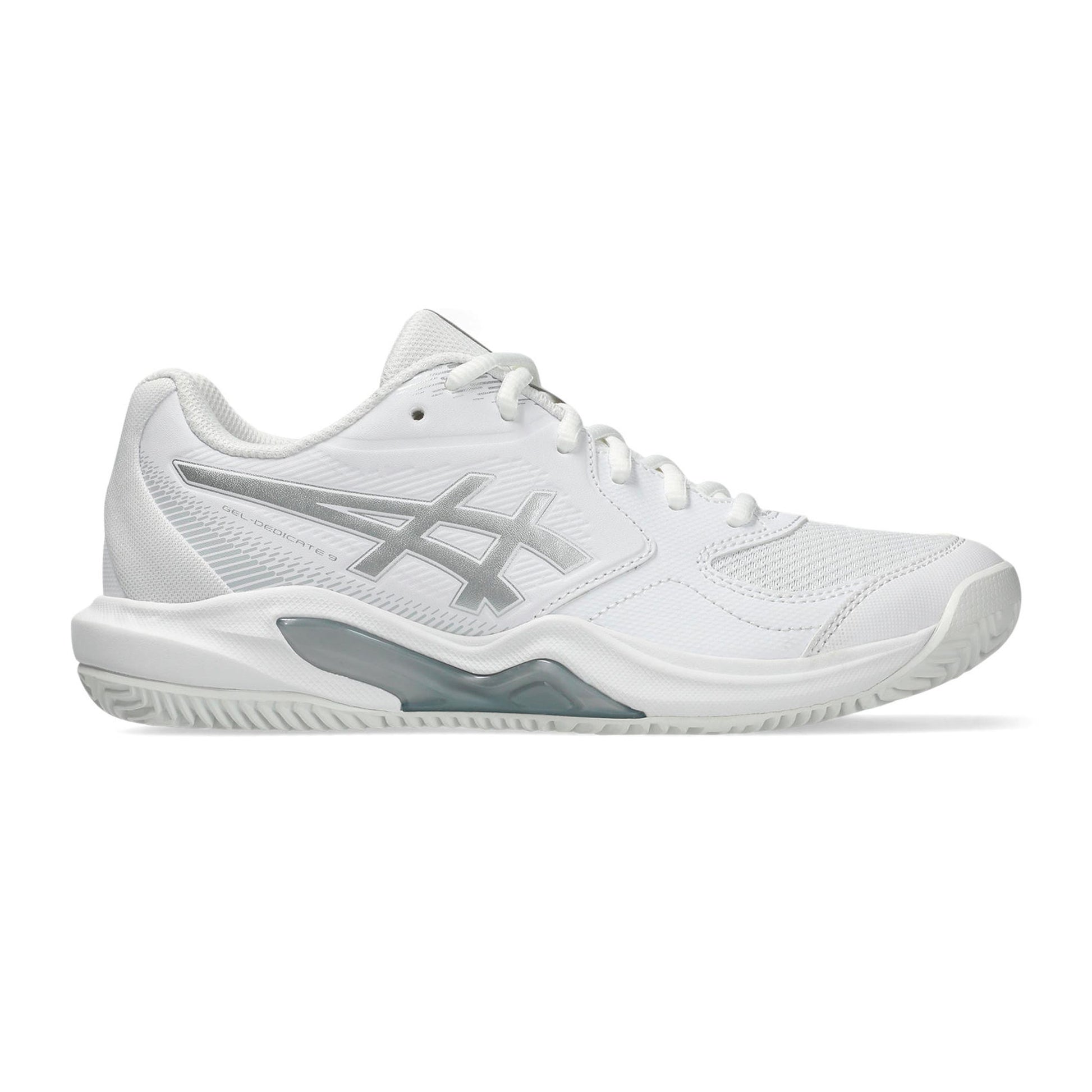ASICS Gel-Dedicate 9 Chaussure terre battue Femmes - blanc, argent