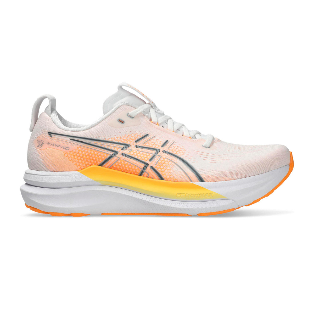 ASICS Gel-Kayano 33 Chaussure de running avec stabilisateurs Hommes - blanc, orange