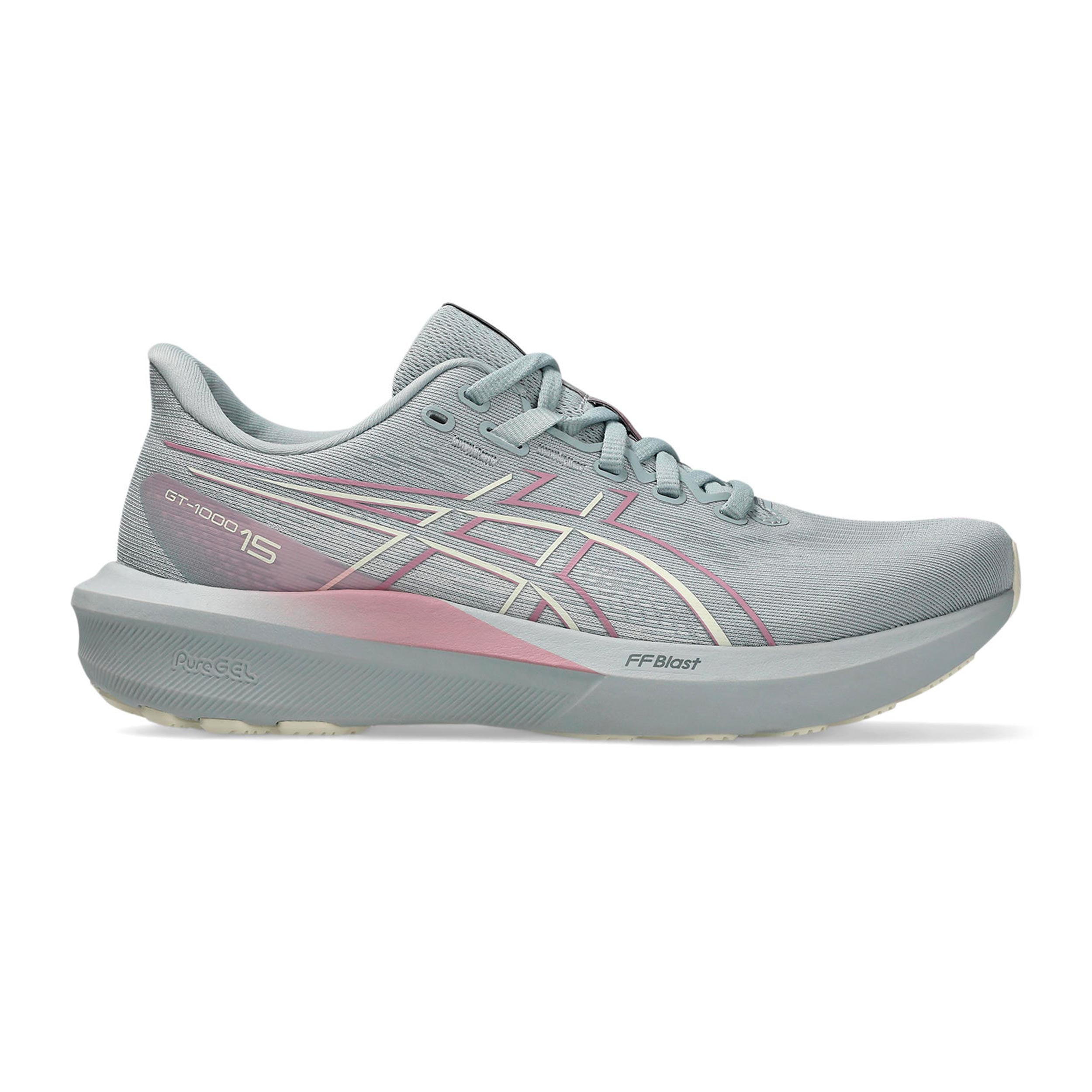 ASICS GT-1000 15 Chaussure de running avec stabilisateurs Femmes - bleu gris, crème