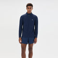 Edmond 1/4 Zip Haut manches longues Hommes - bleu foncé