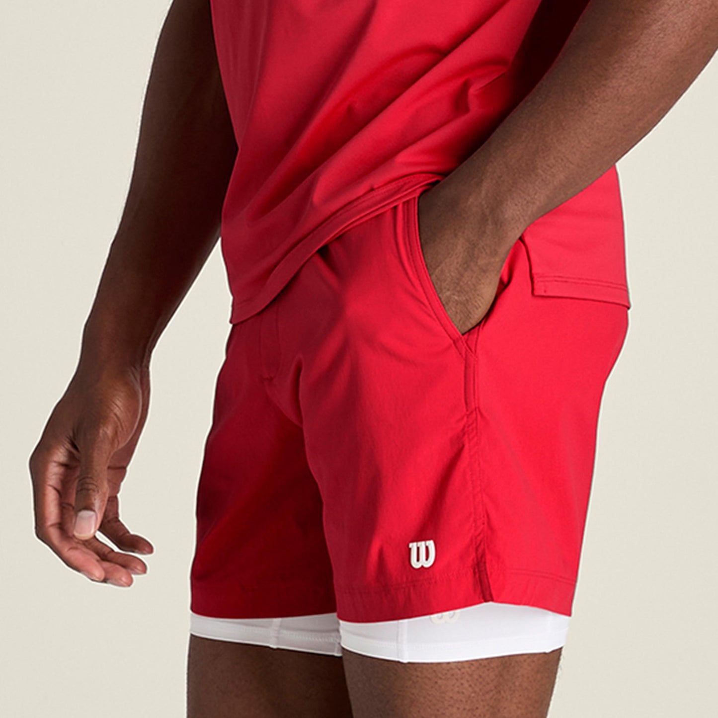 Wilson Volley 6in Unlined Shorts Hommes - rouge