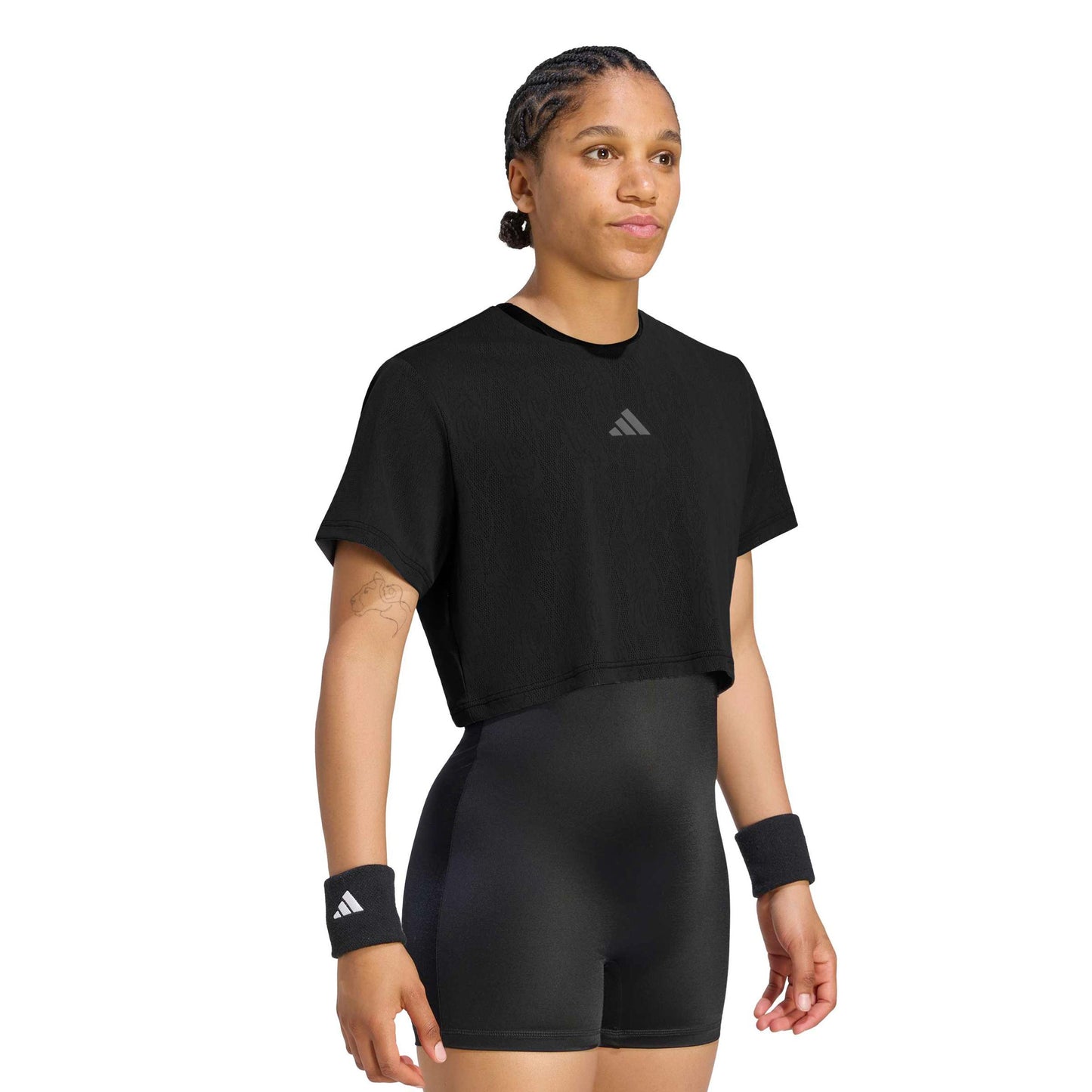 adidas Pro Crop T-shirt Femmes - noir
